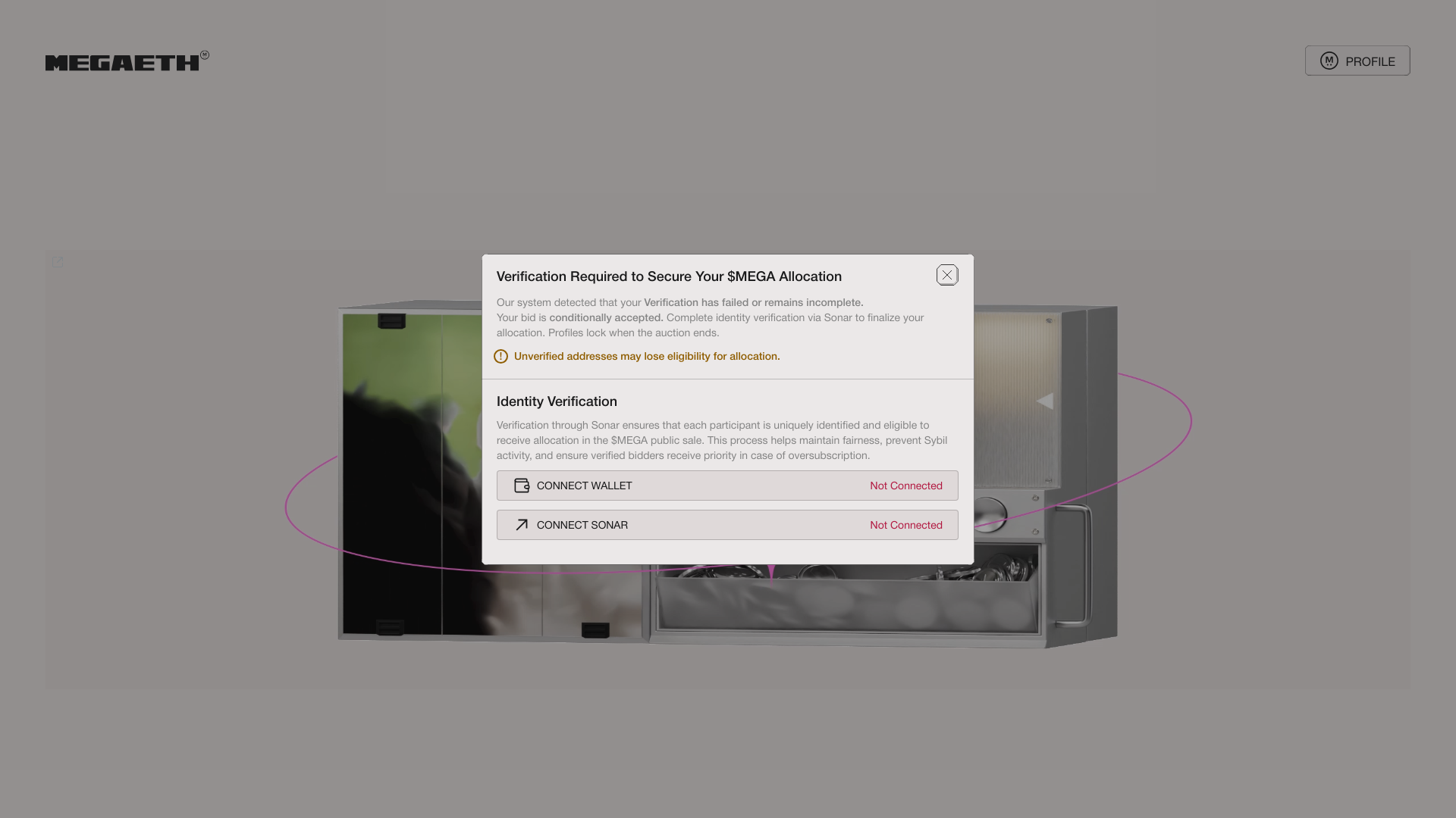 website screenshot of https://themegathingyverified.com/