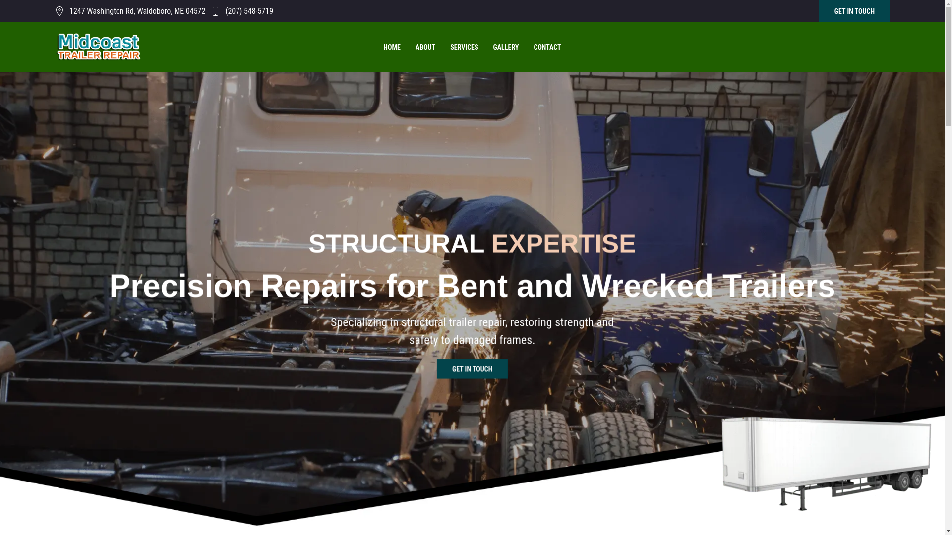 website screenshot of https://midcoasttrailerrepairwaldoboro.com/