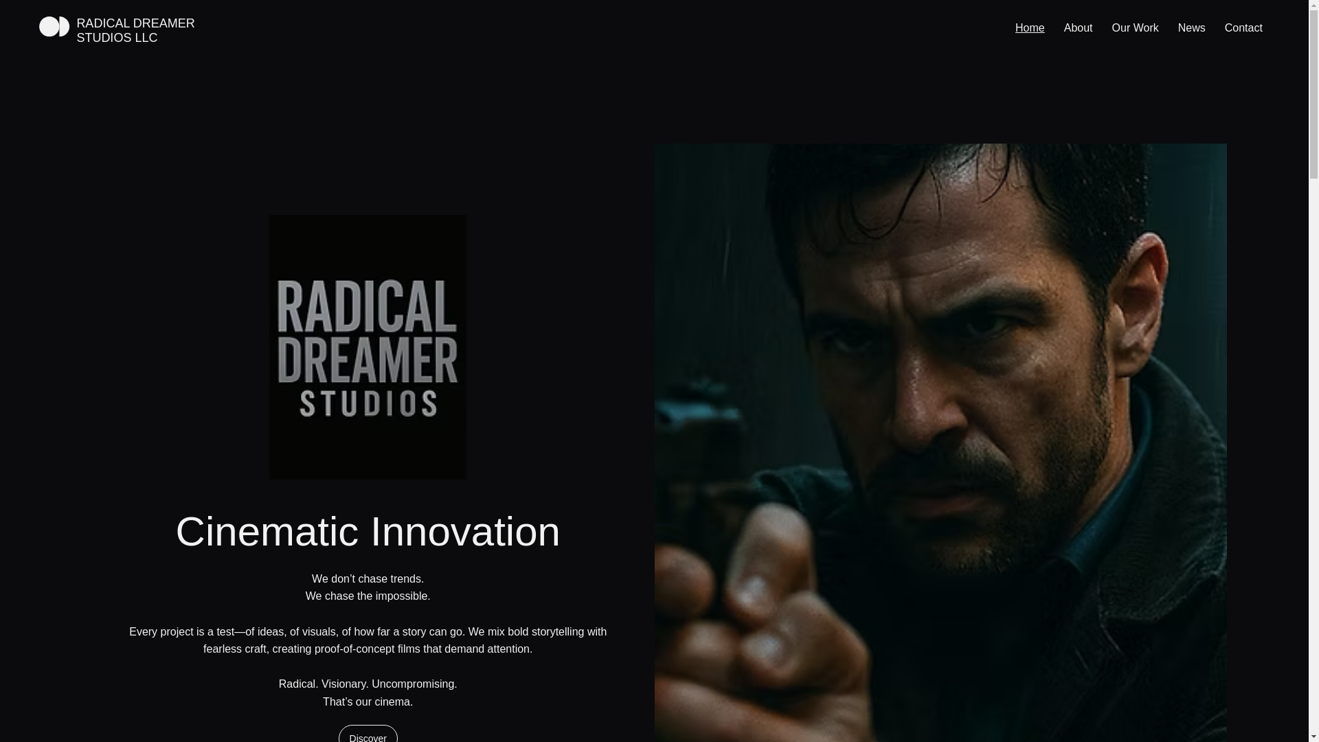 website screenshot of https://radicaldreamerstudios.com/