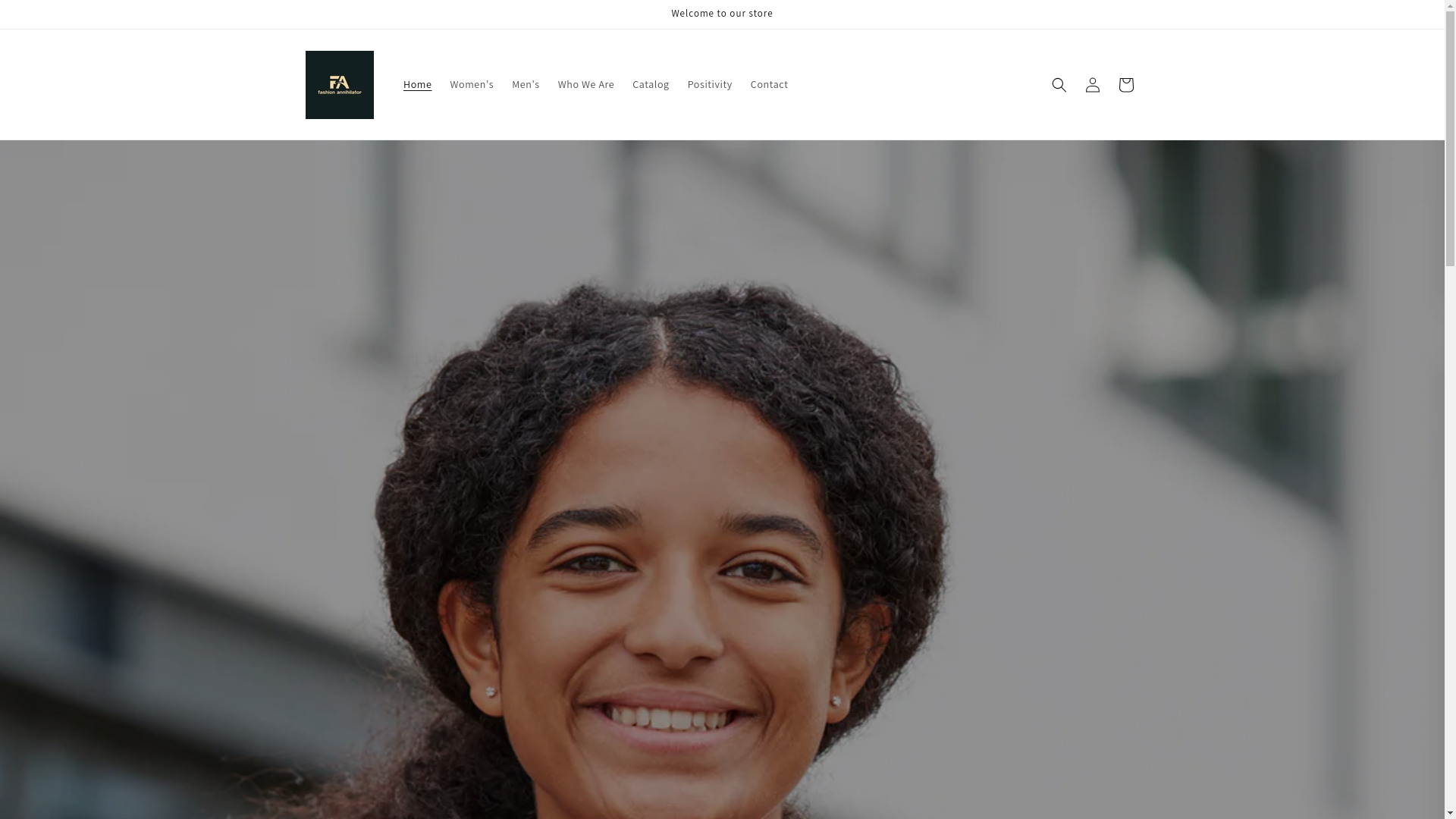 website screenshot of https://fashionannihilators.shop/
