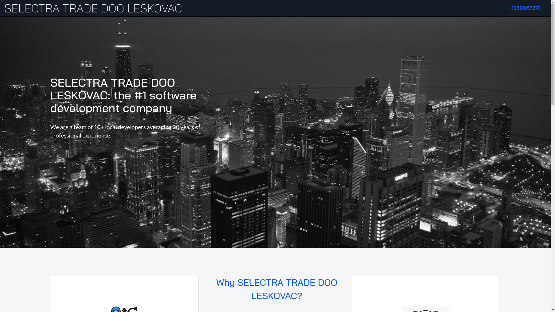 website screenshot of https://selectratradedoo.com/