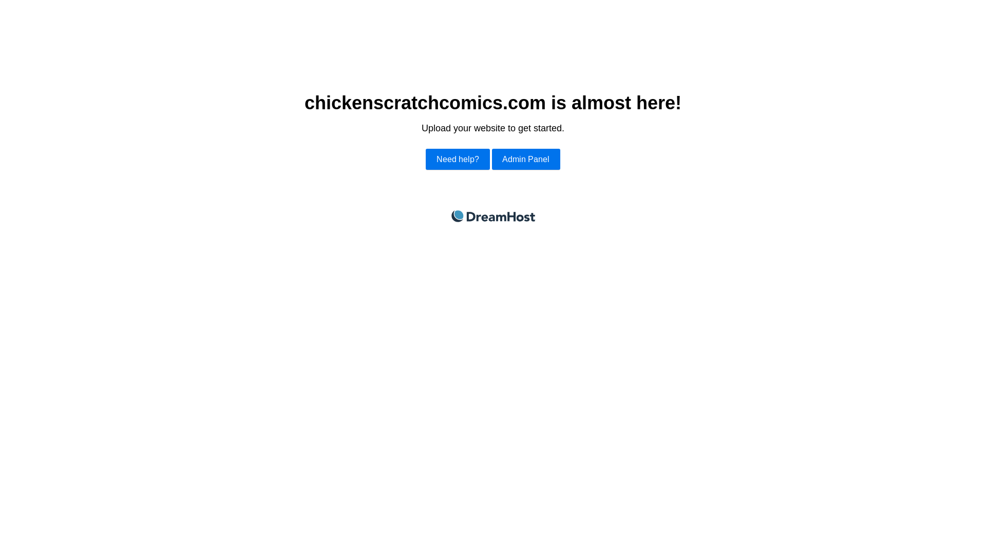 website screenshot of https://chickenscratchcomics.com/