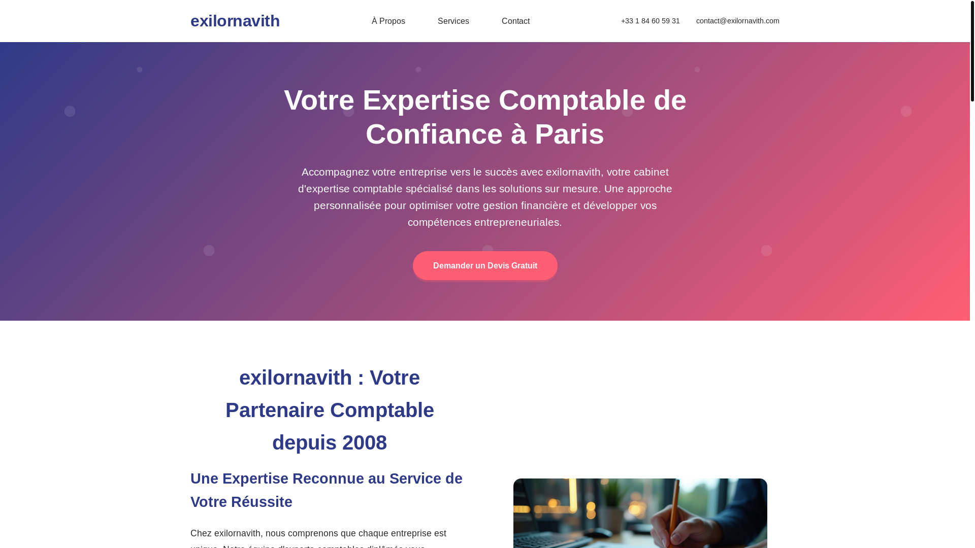 website screenshot of https://exilornavith.com/