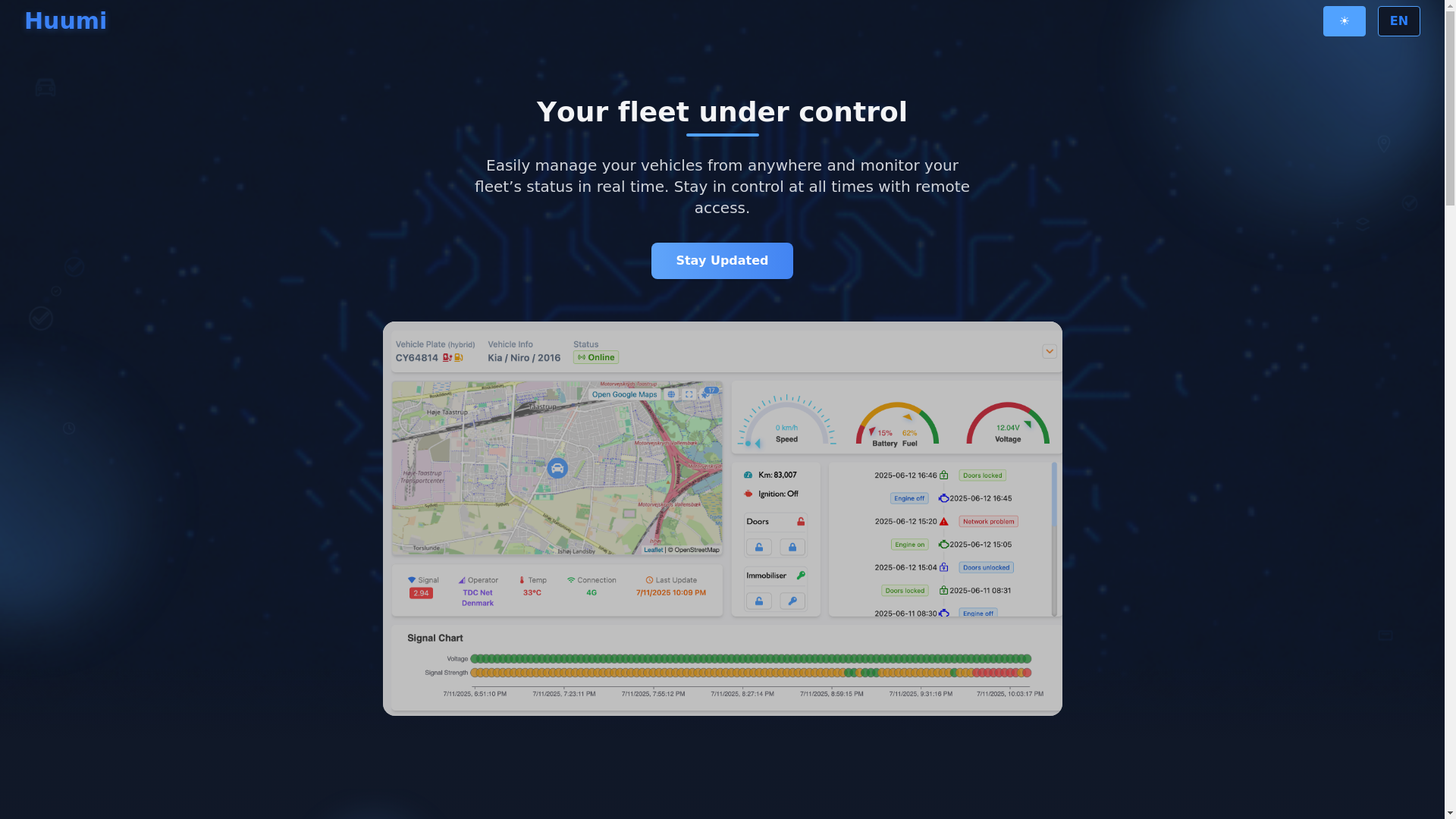 website screenshot of https://landing-huumi.pages.dev/