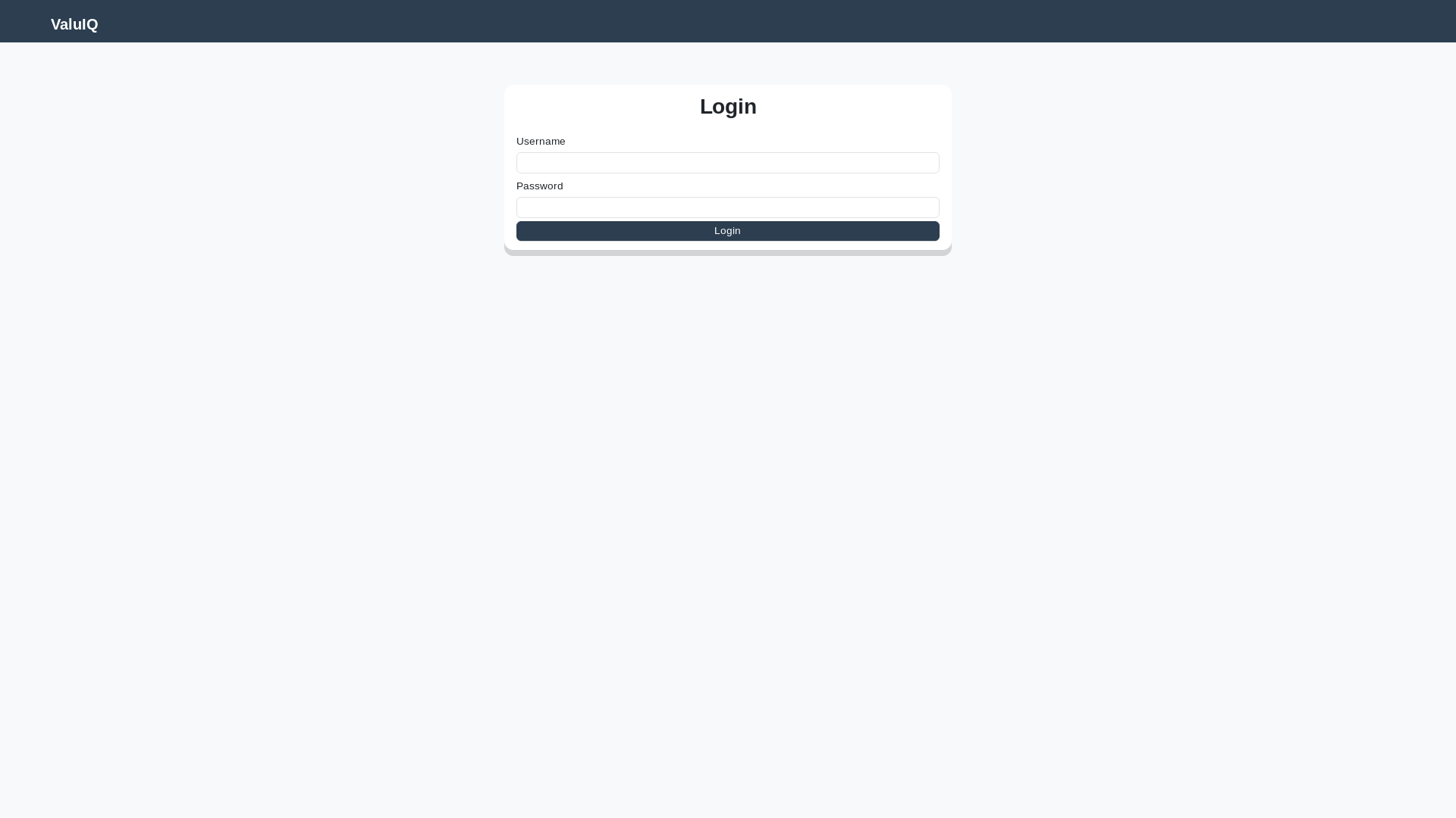 website screenshot of https://valuiq.io/