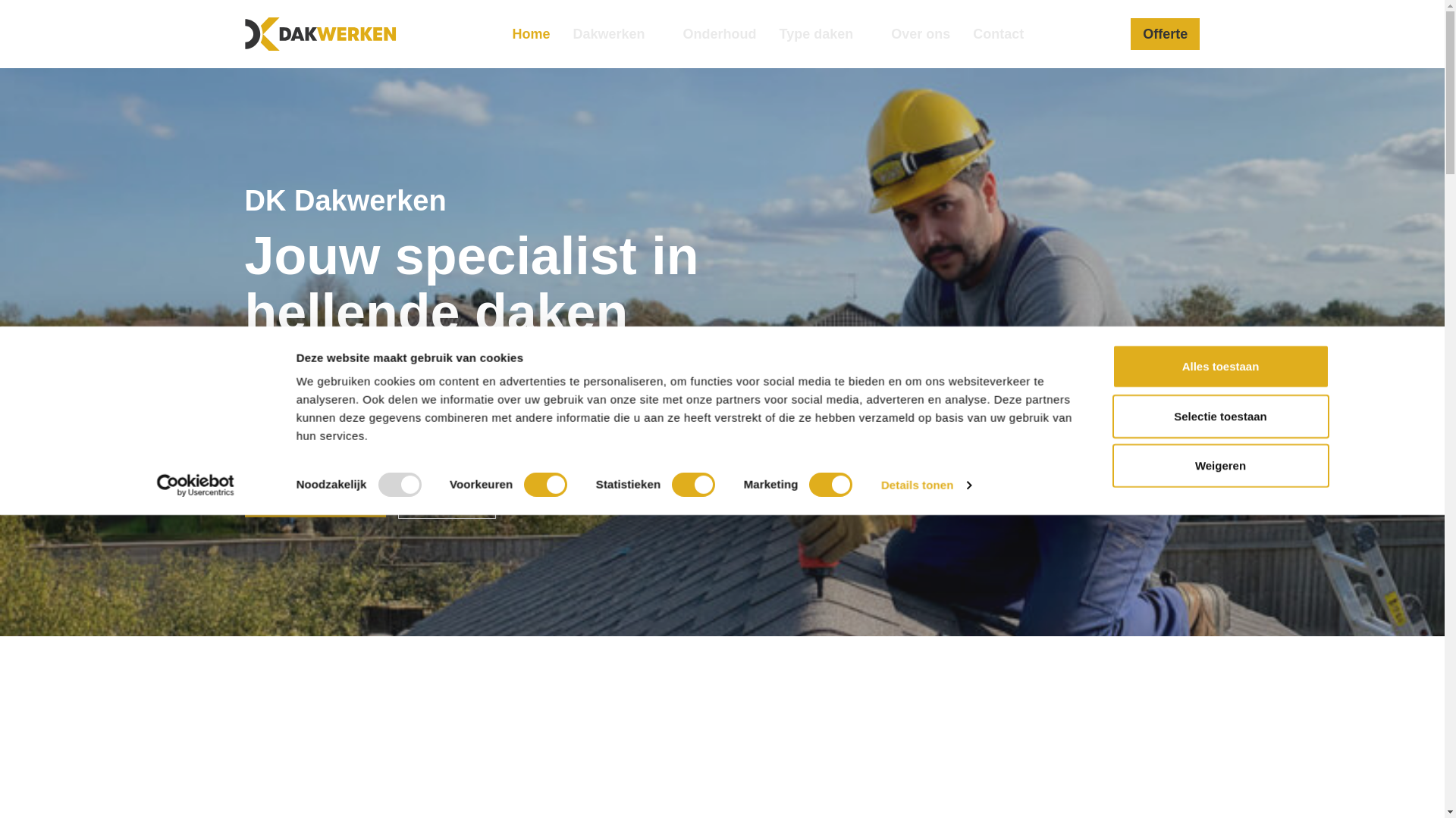 website screenshot of https://dakkempen.nl/