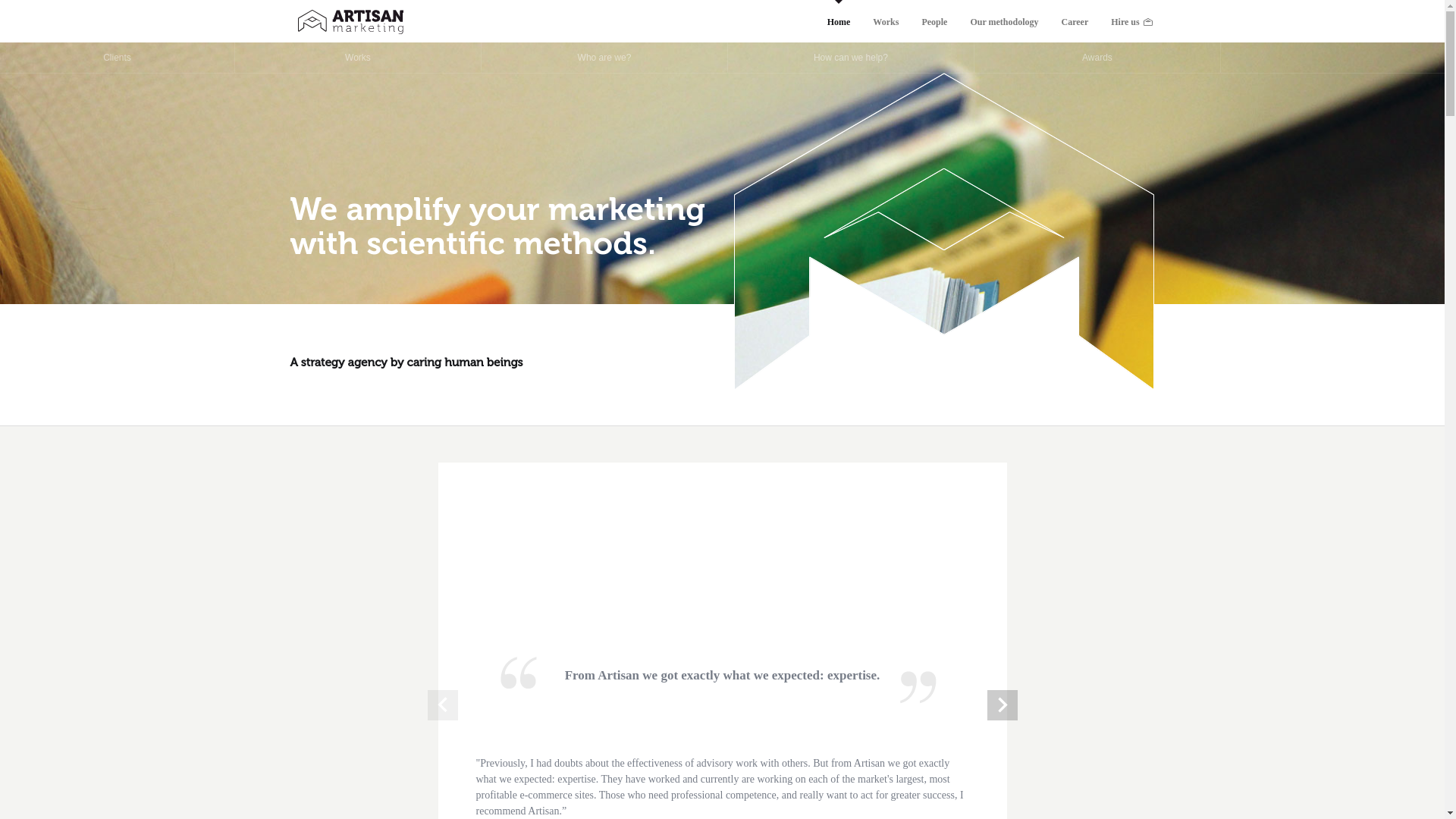 website screenshot of https://artisan-mail.com/