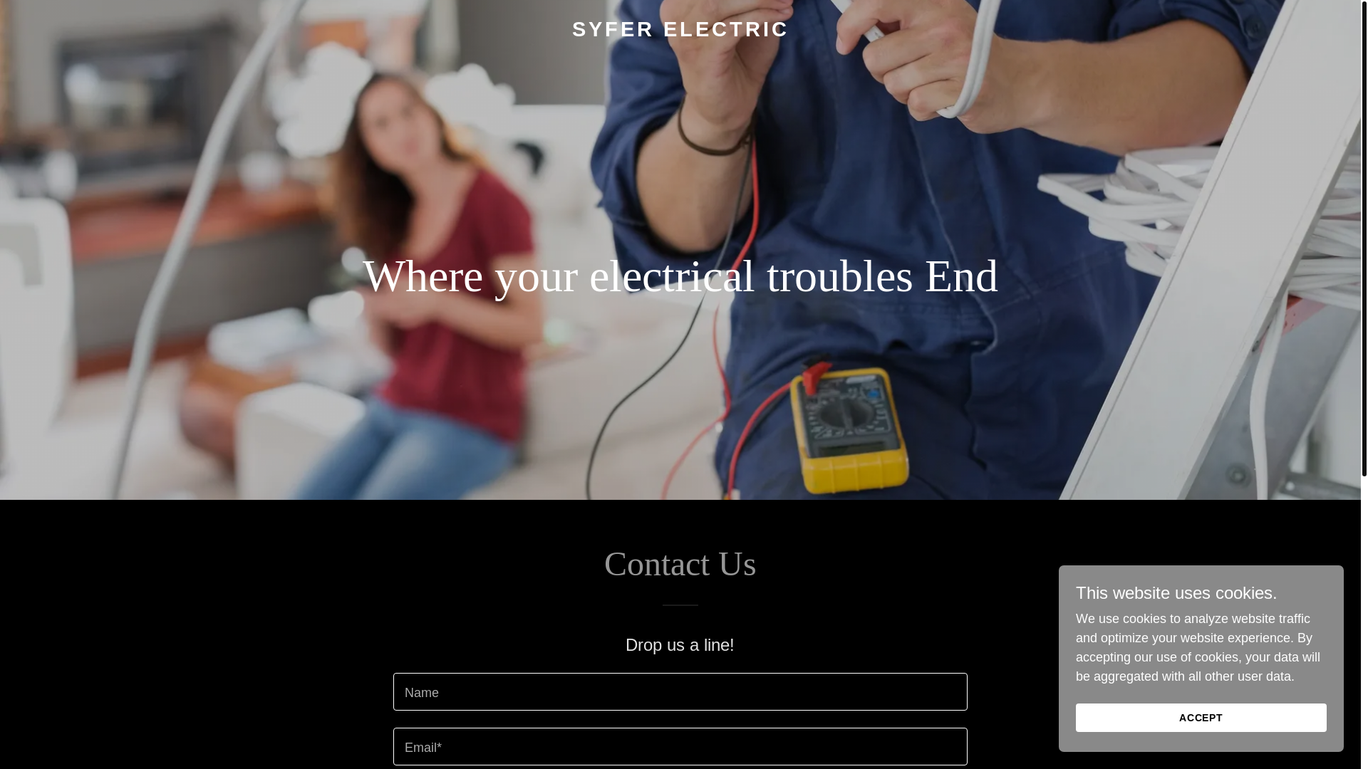 website screenshot of https://syfertelectric.com/