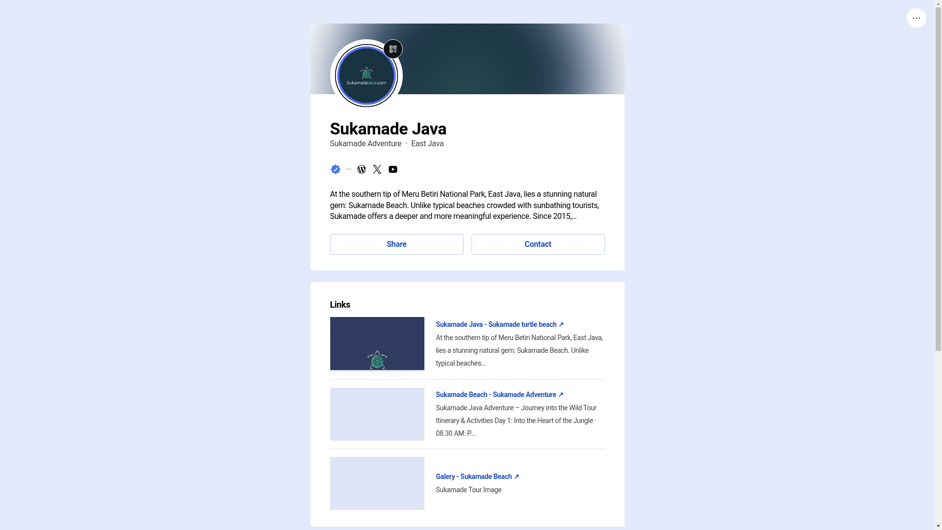 website screenshot of https://sukamadejava.link/