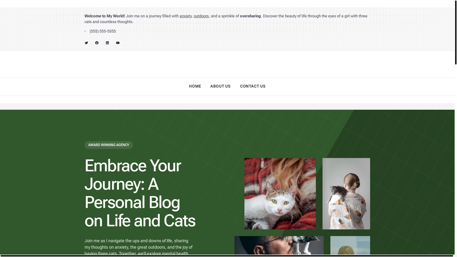 website screenshot of https://gracefullyanxious.com/