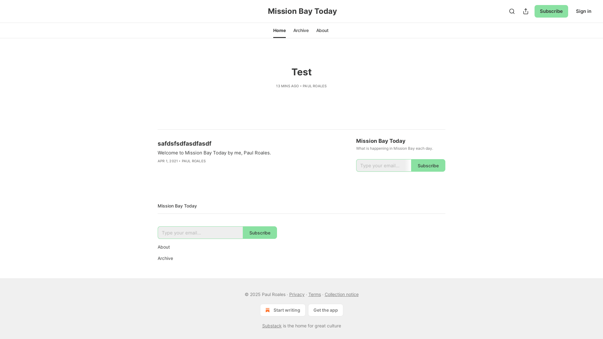 website screenshot of https://missionbaytoday.com/