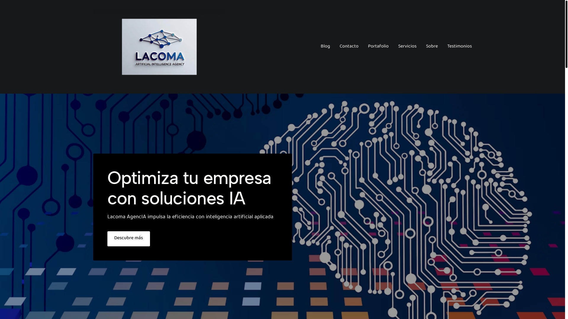website screenshot of https://lacomaagencia.com/