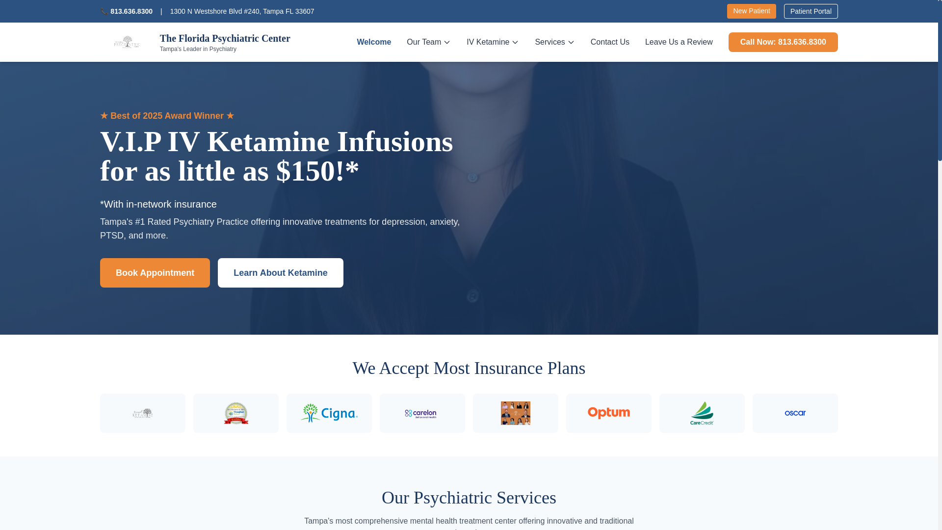 website screenshot of https://thefloridapsychiatriccenter-v5.pages.dev/