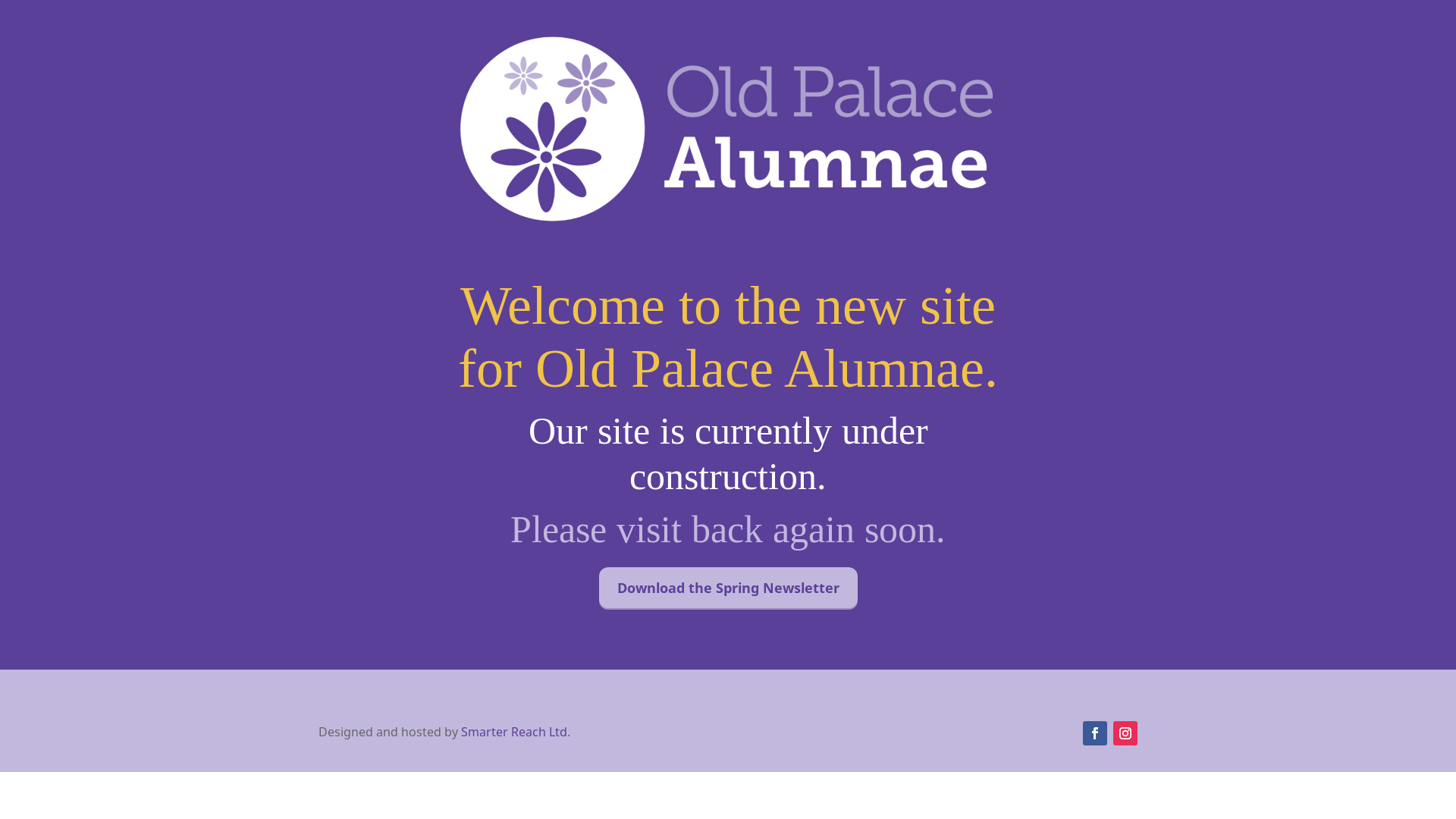 website screenshot of https://oldpalacealumnae.co.uk/