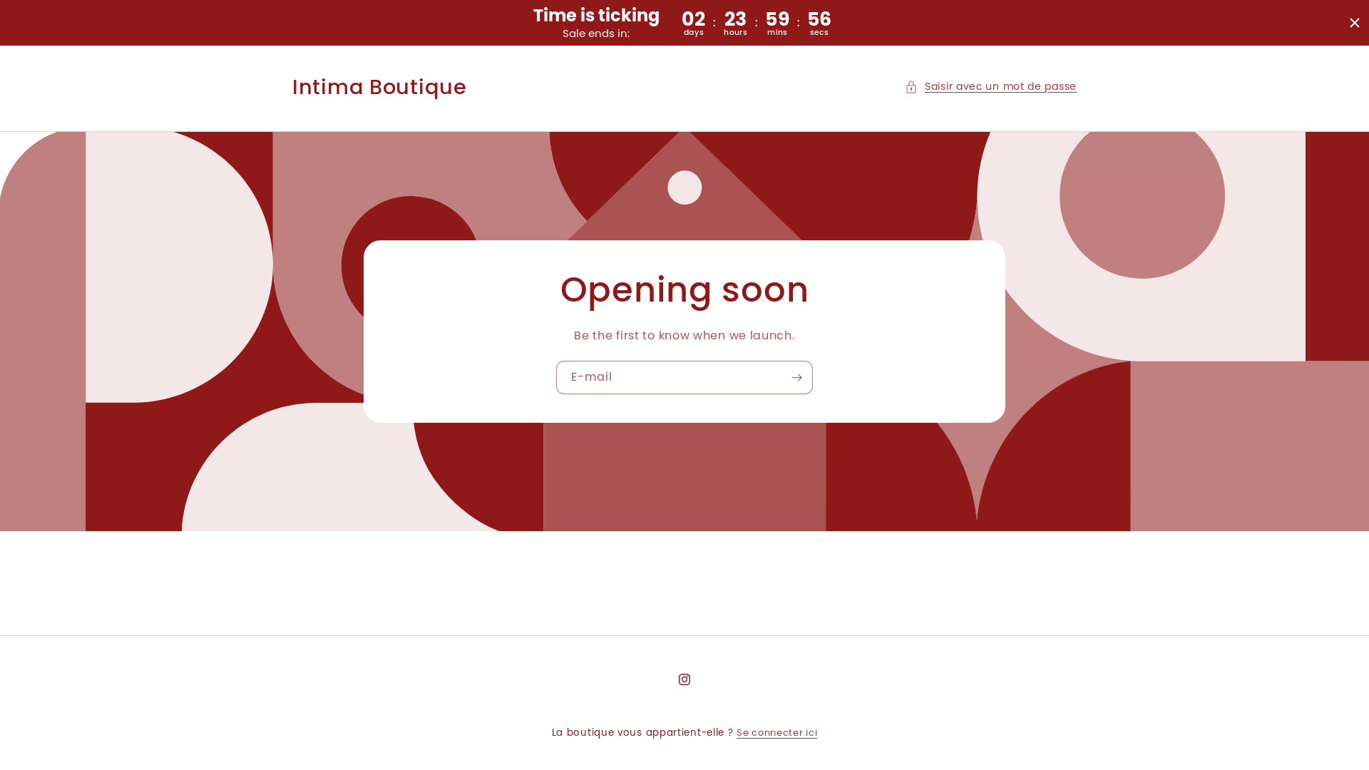 website screenshot of https://intimaboutique.ca/