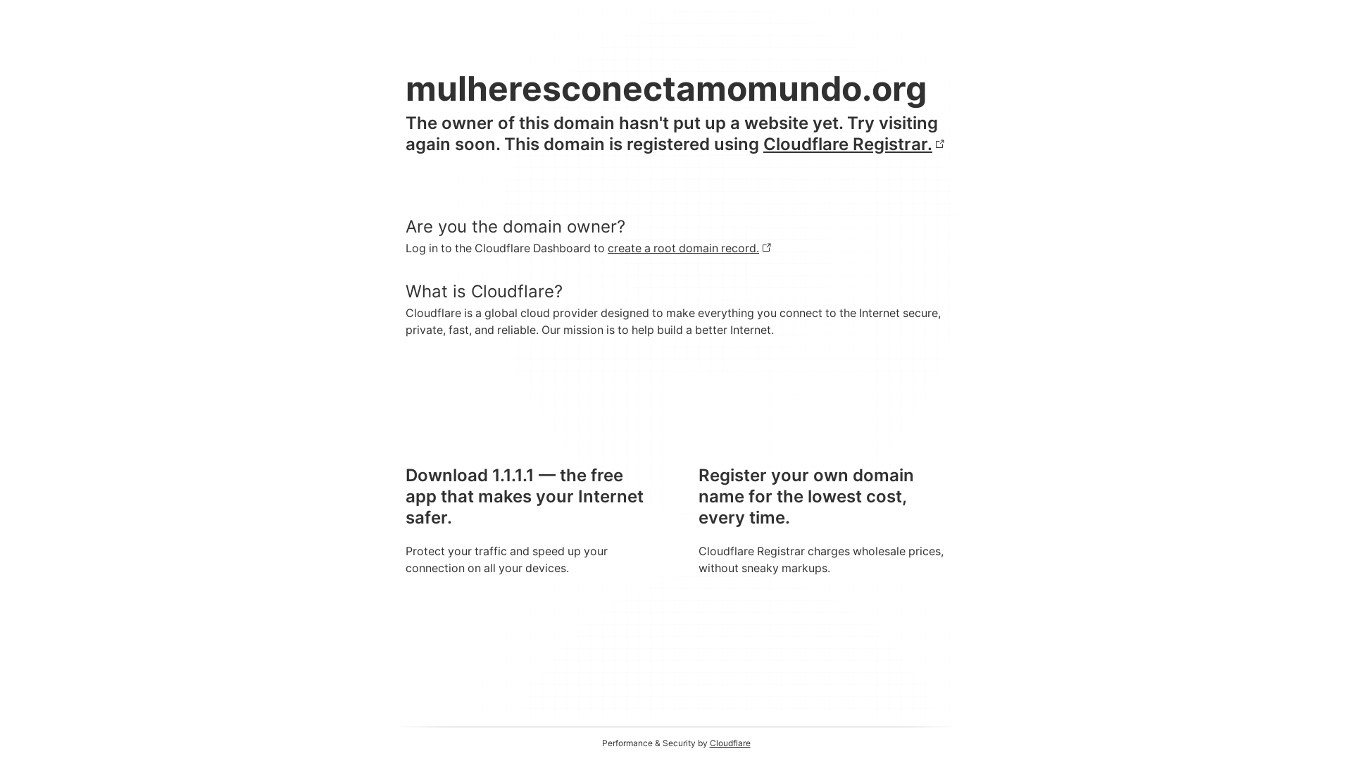 website screenshot of https://mulheresconectamomundo.org/