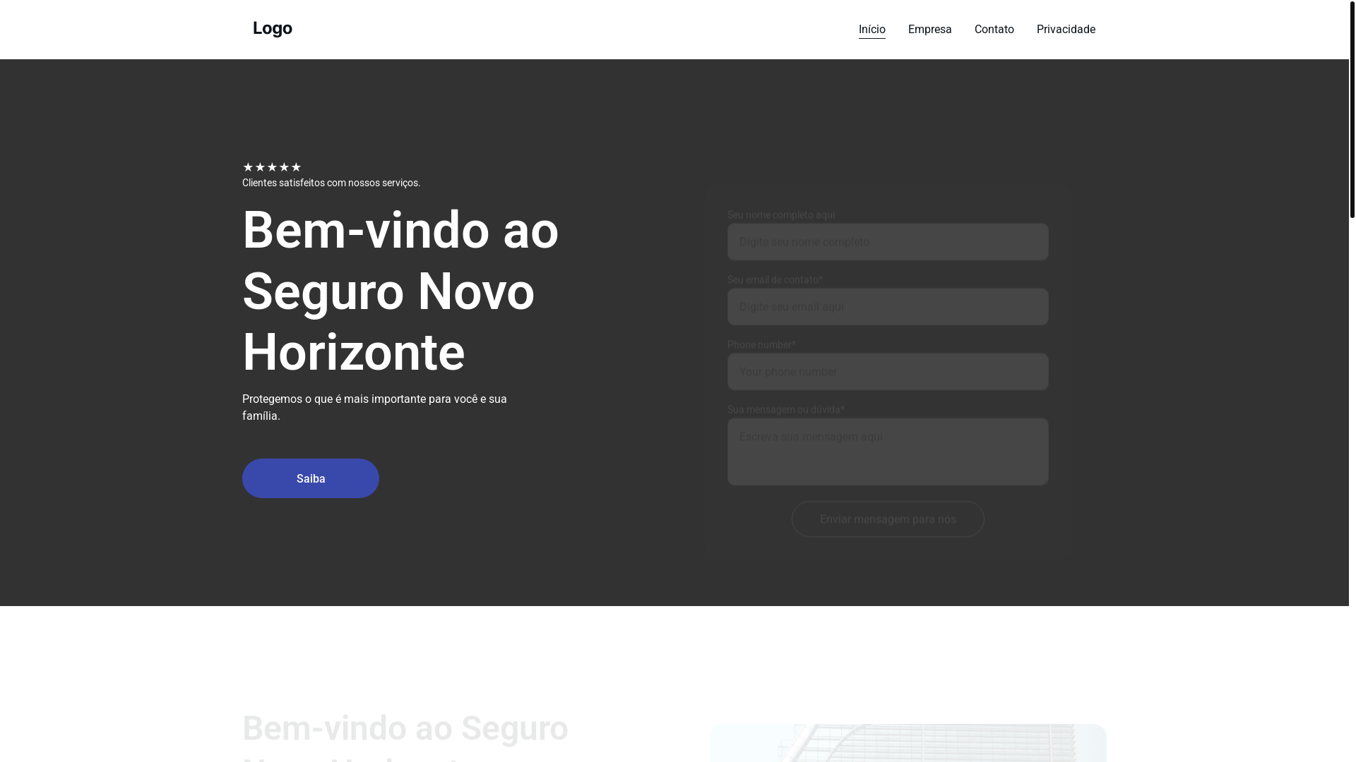 website screenshot of https://seguronovohorizonte.shop/