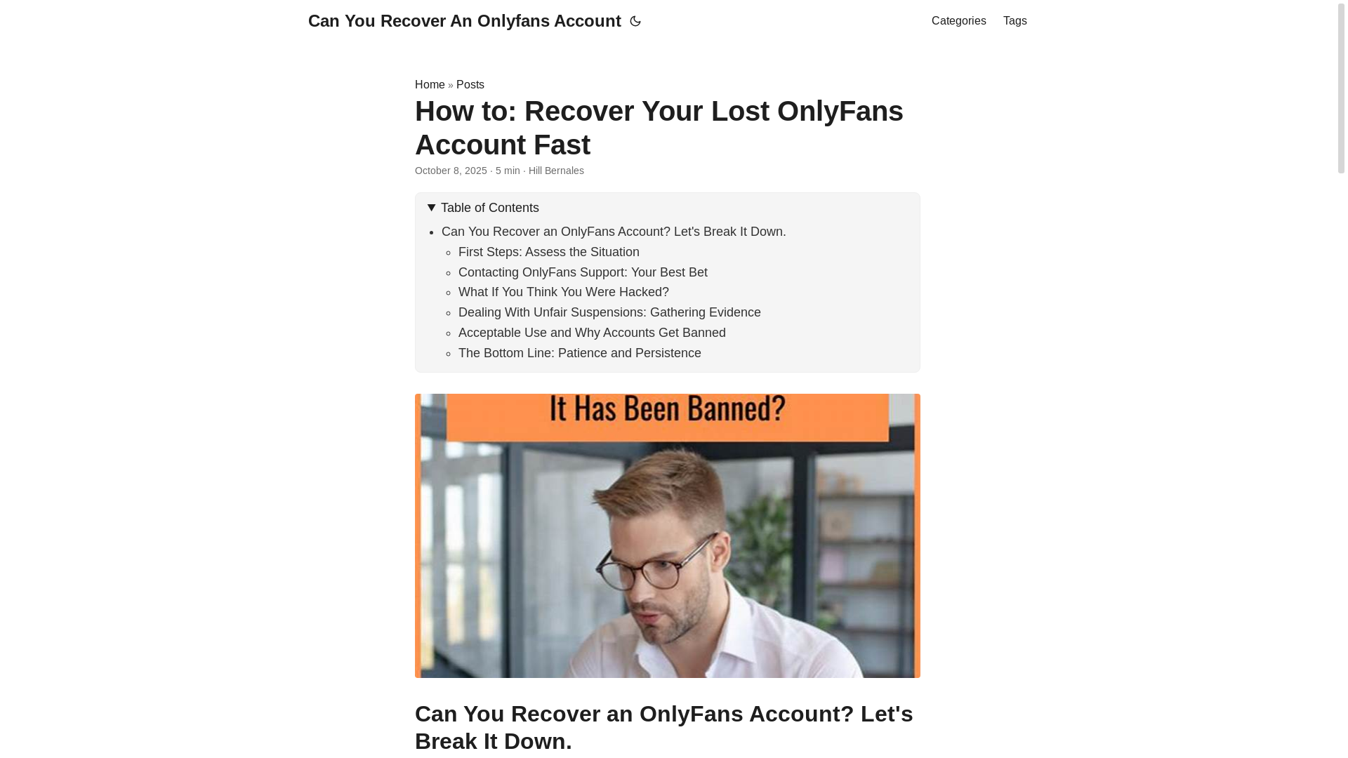 website screenshot of https://can-you-recover-an-onlyfans-account.pages.dev/