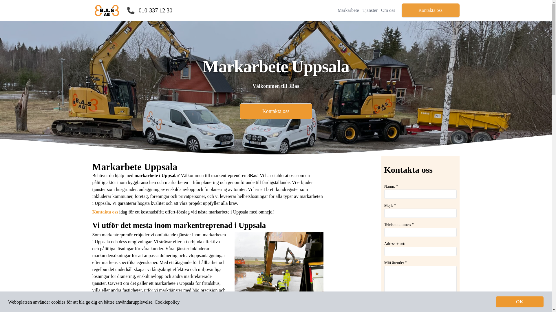 website screenshot of https://markarbete-i-uppsala.nu/