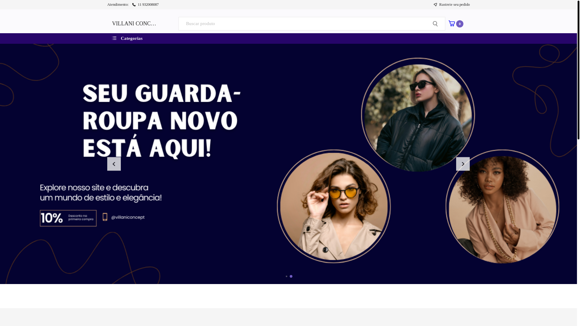 website screenshot of https://villaniconcept.com.br/