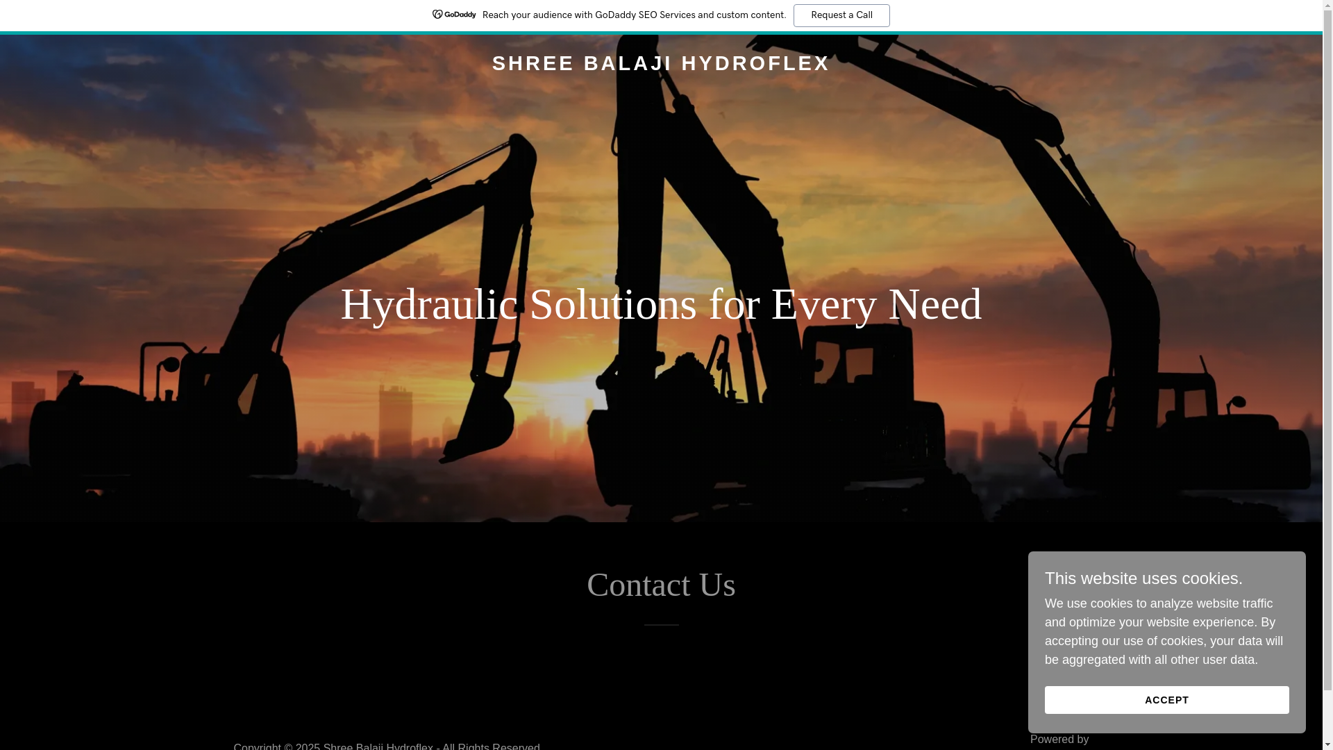 website screenshot of https://shreebalajihydroflex.com/