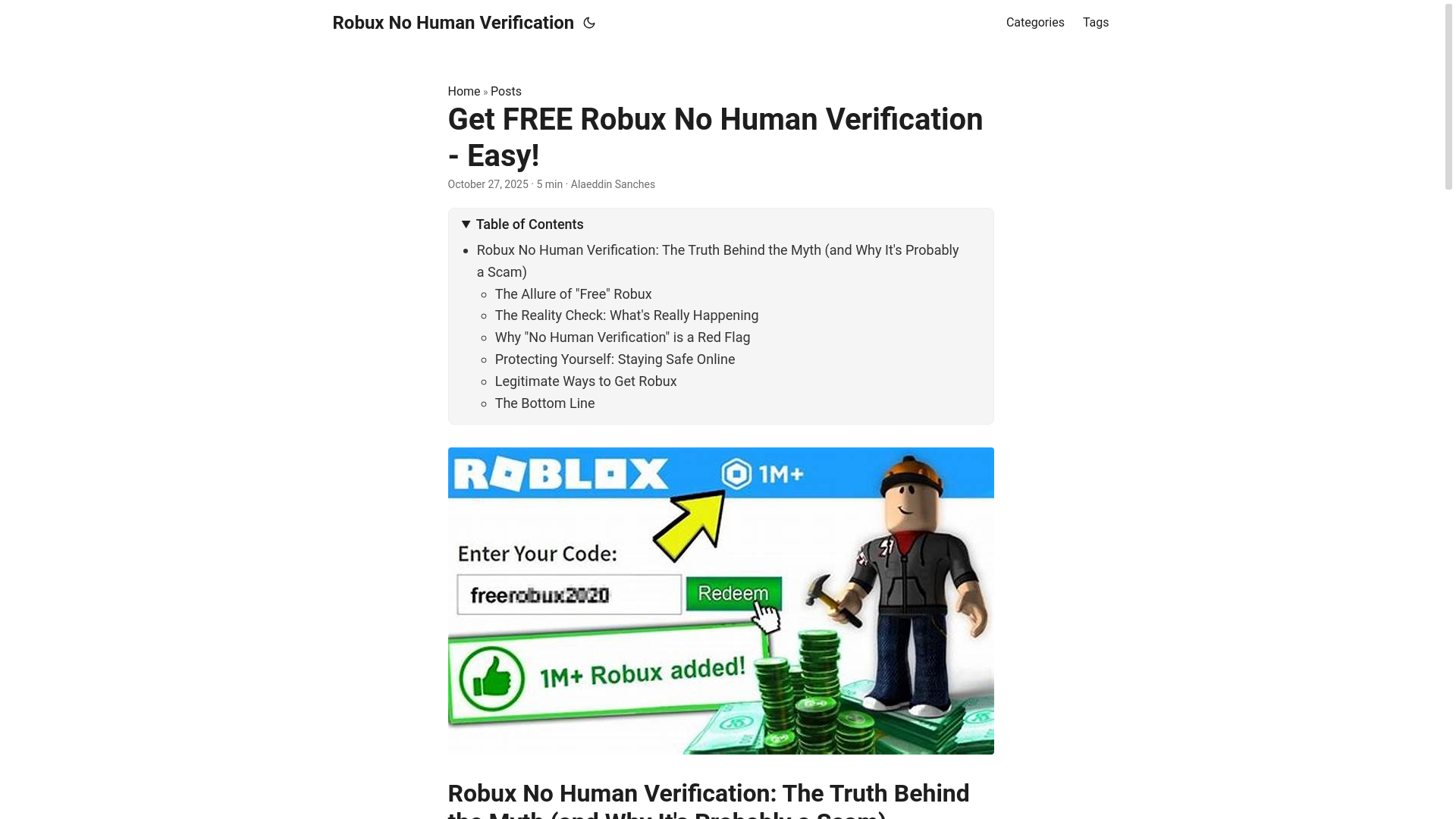 website screenshot of https://robux-no-human-verification.pages.dev/