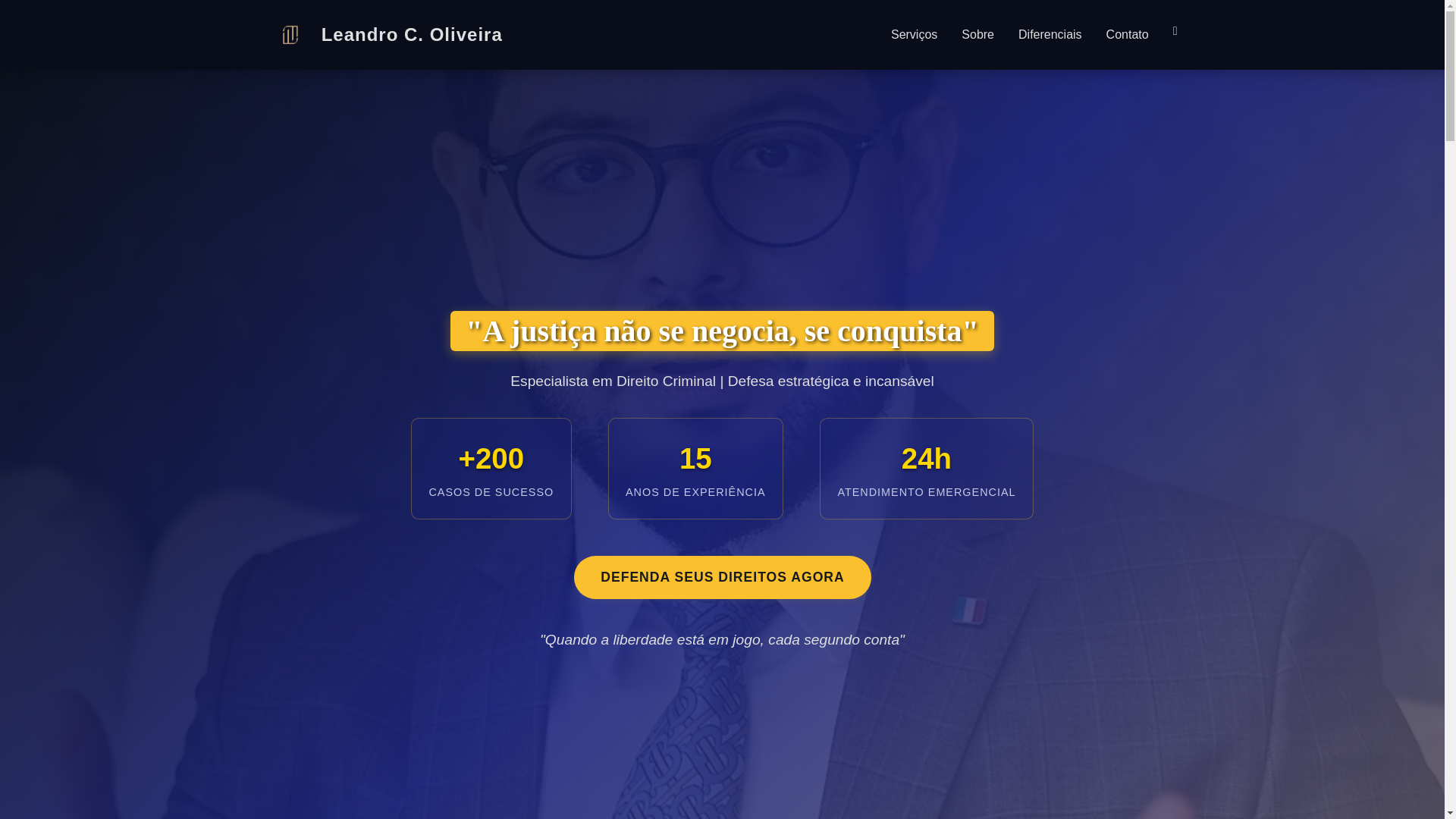 website screenshot of https://drleandrooliveira.com.br/