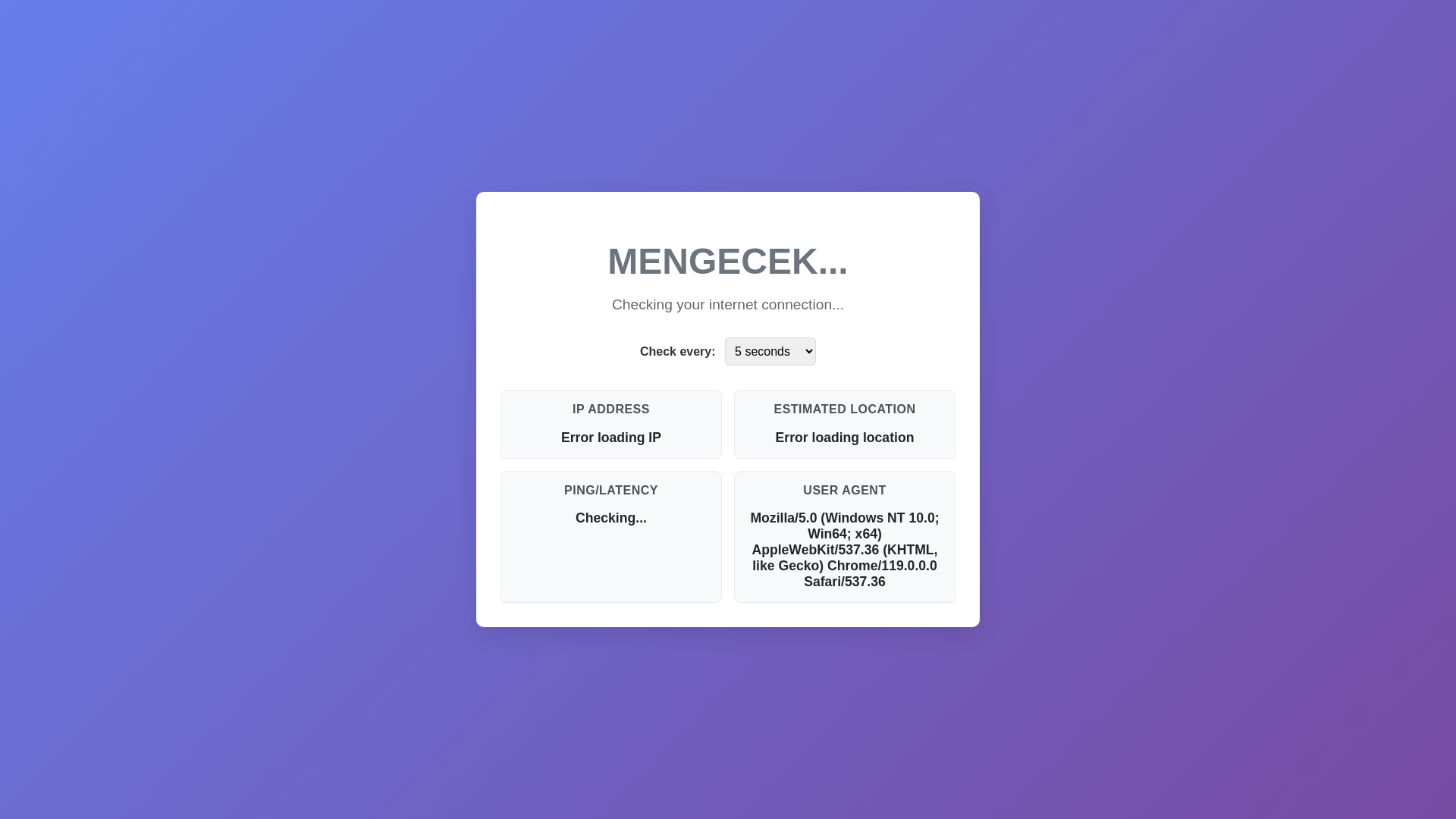 website screenshot of https://cekinet.pages.dev/