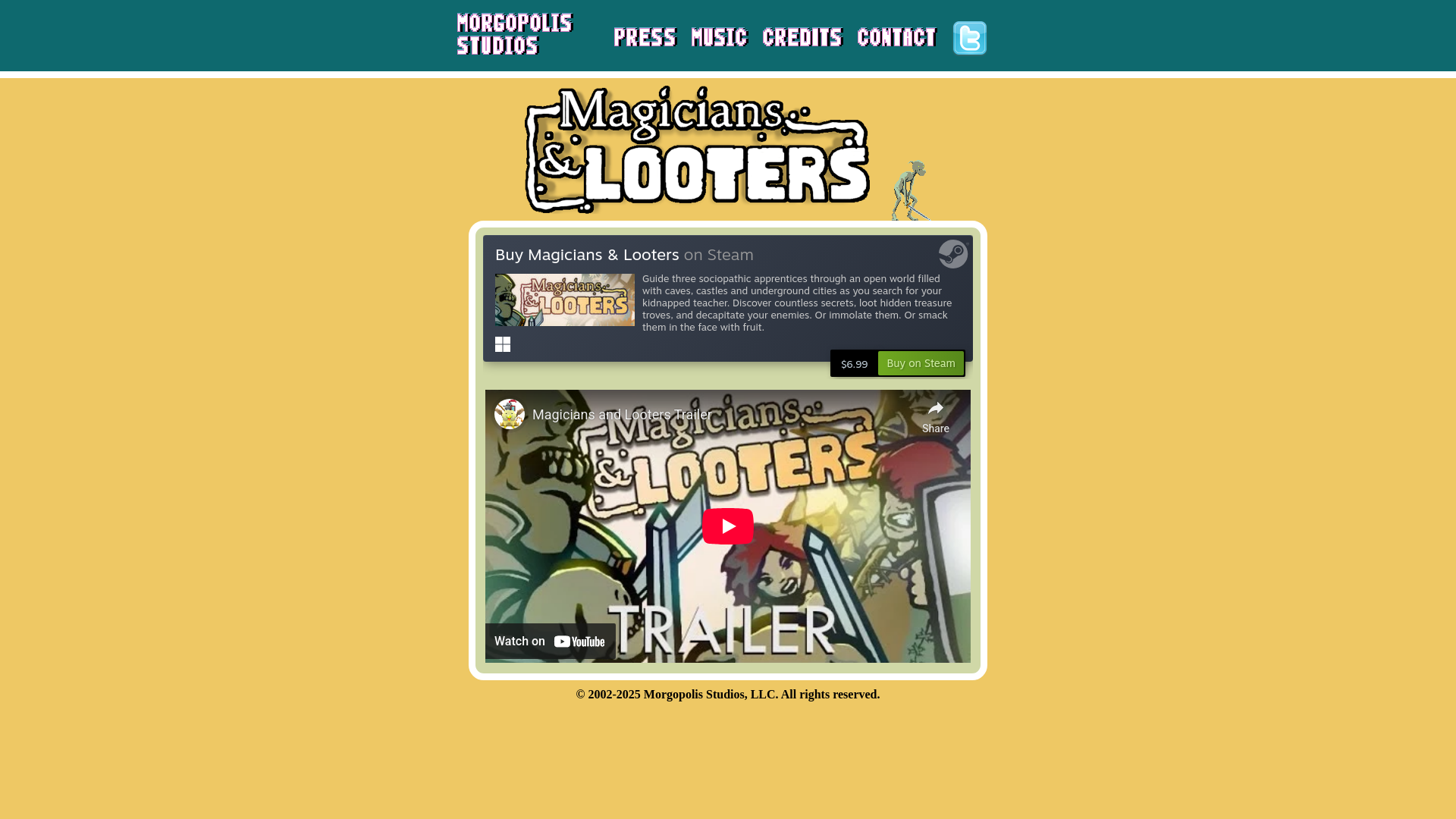 website screenshot of https://mal-game.com