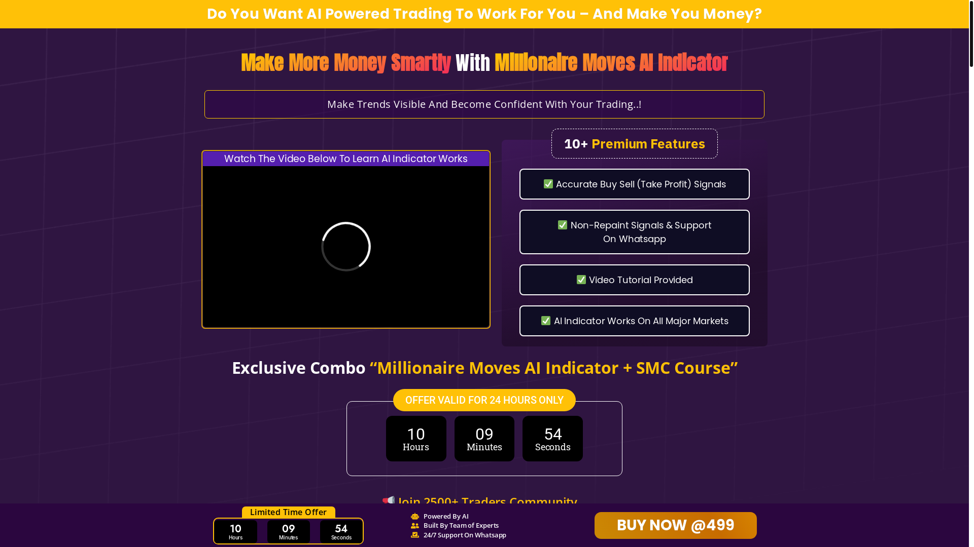 website screenshot of https://millionairemovesai.site/