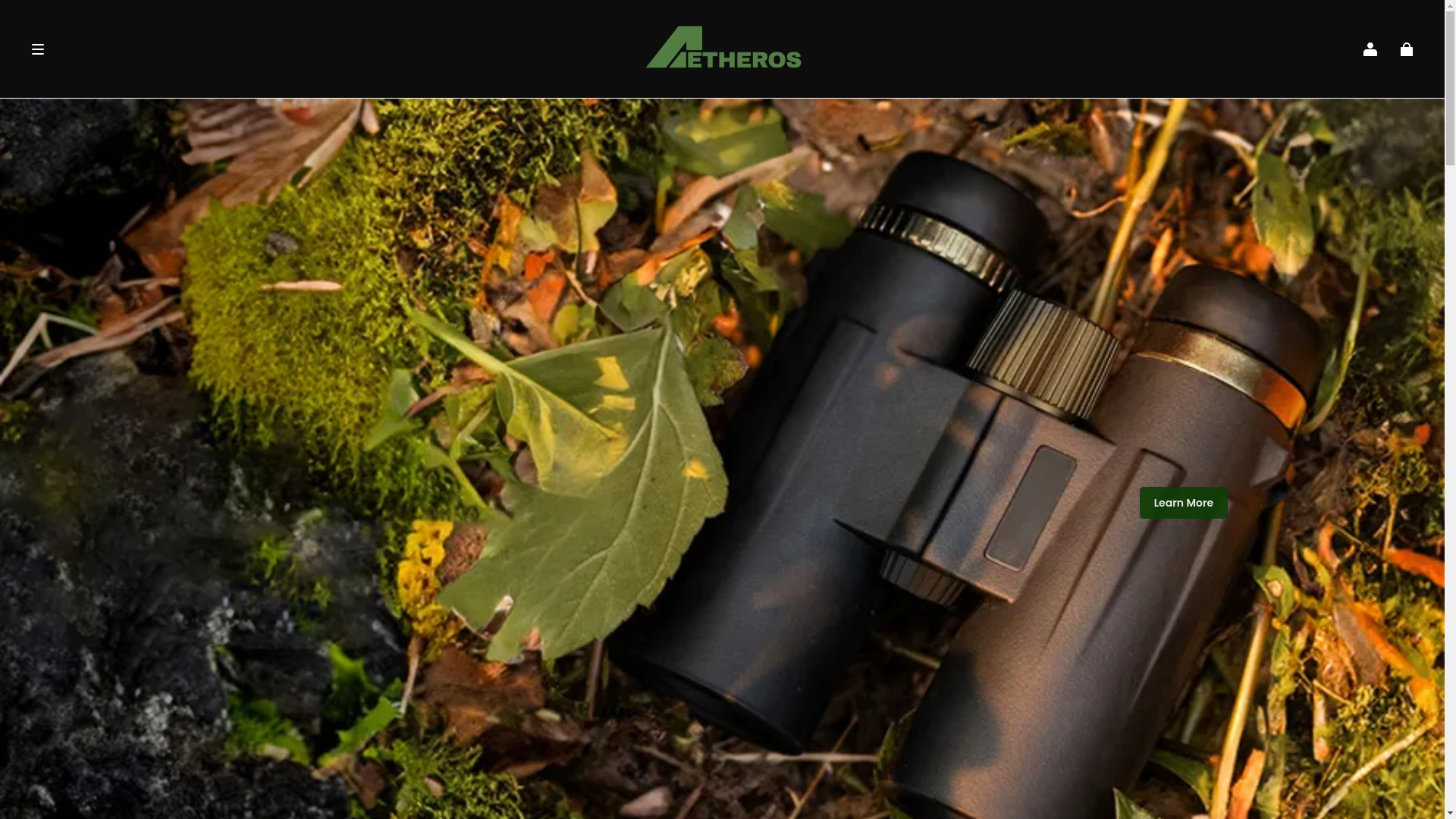 website screenshot of https://aetheros.co.uk/