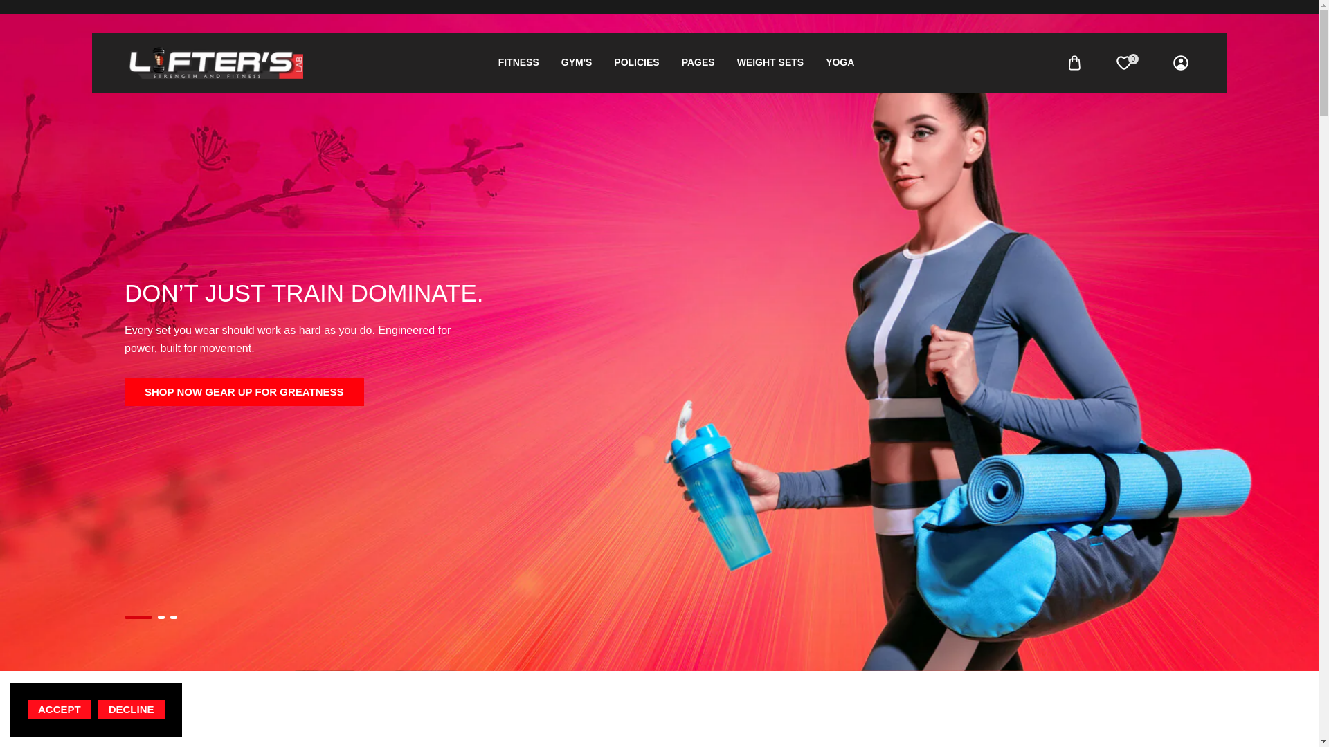 website screenshot of https://lifterslab.store/