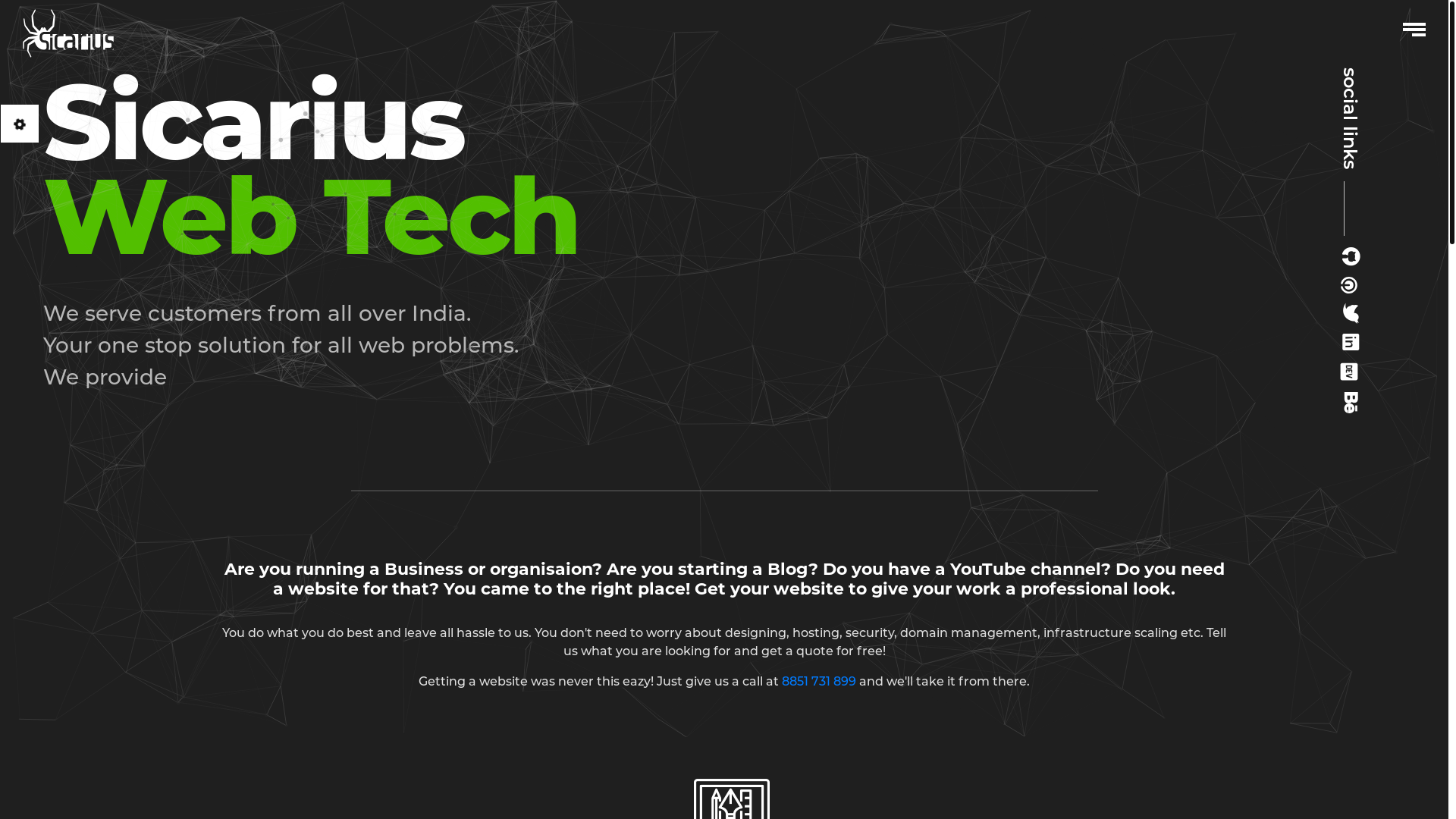 website screenshot of https://sicarius.pages.dev/