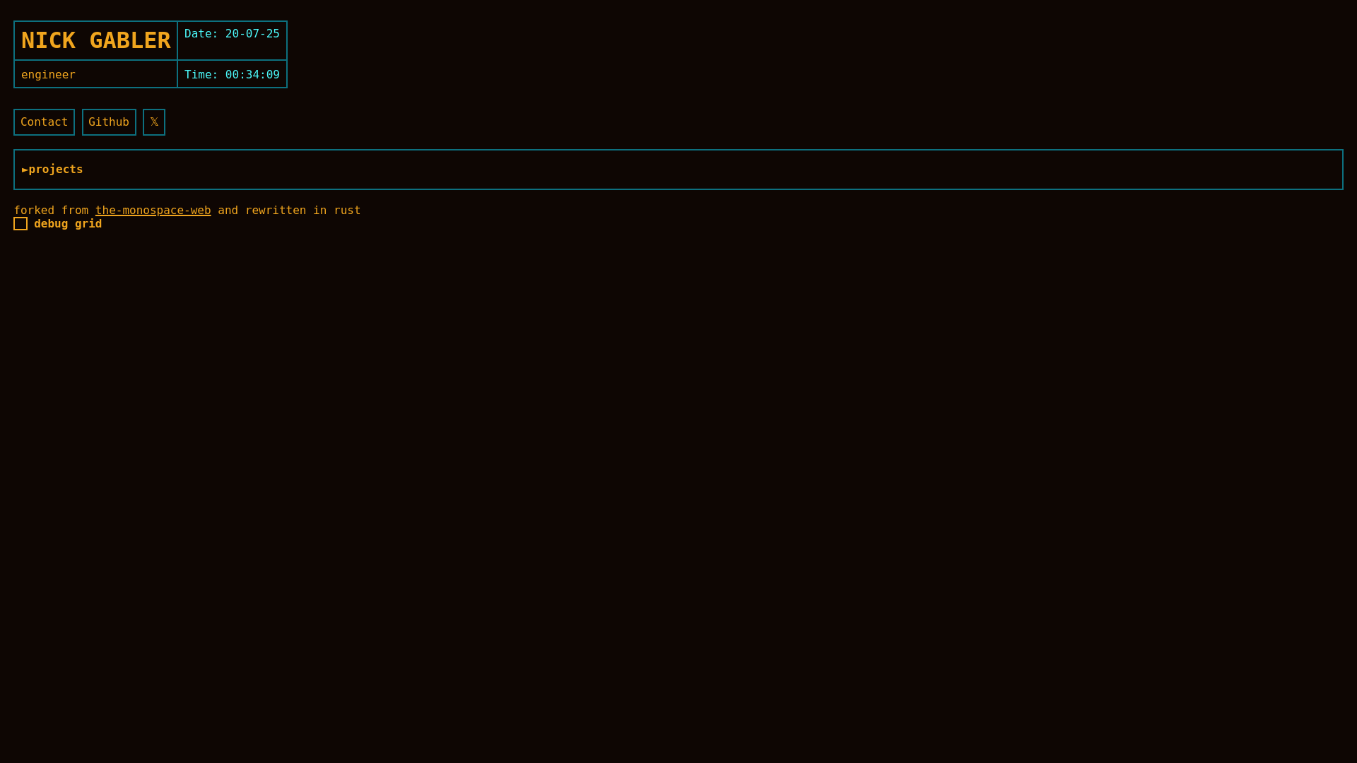 website screenshot of https://monospace-nick-gabler-app.pages.dev/