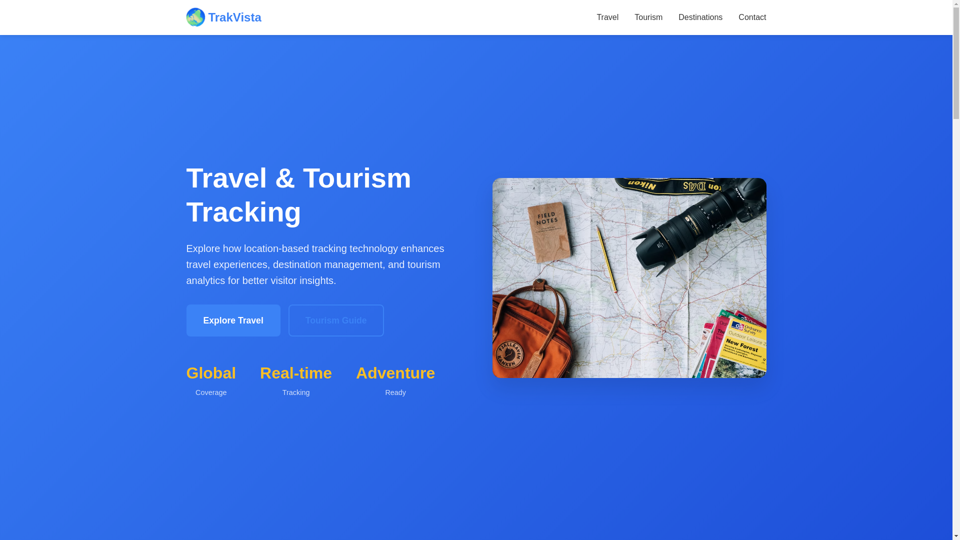 website screenshot of https://trakvista.com/