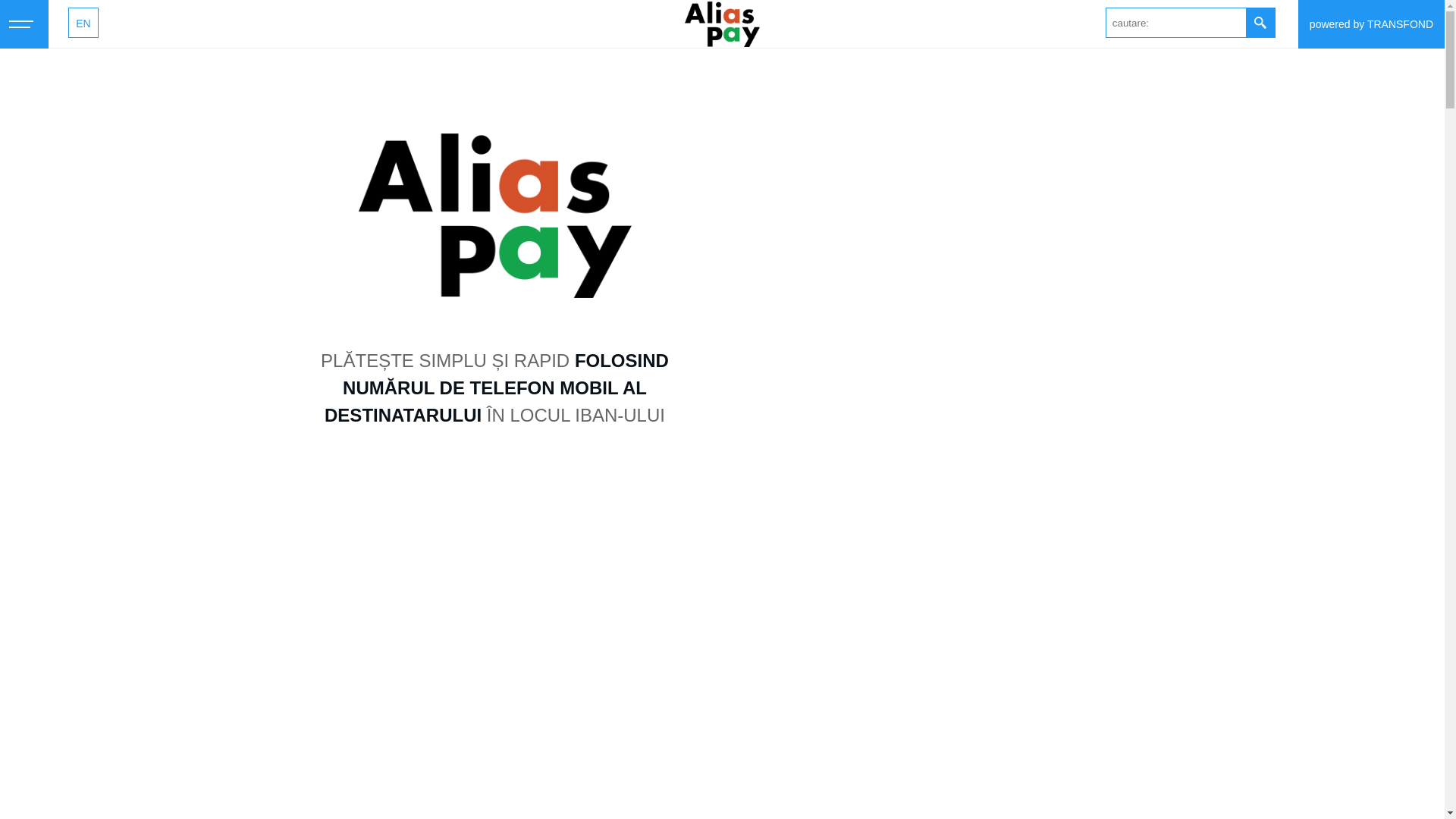 website screenshot of https://www.aliaspay.ro/