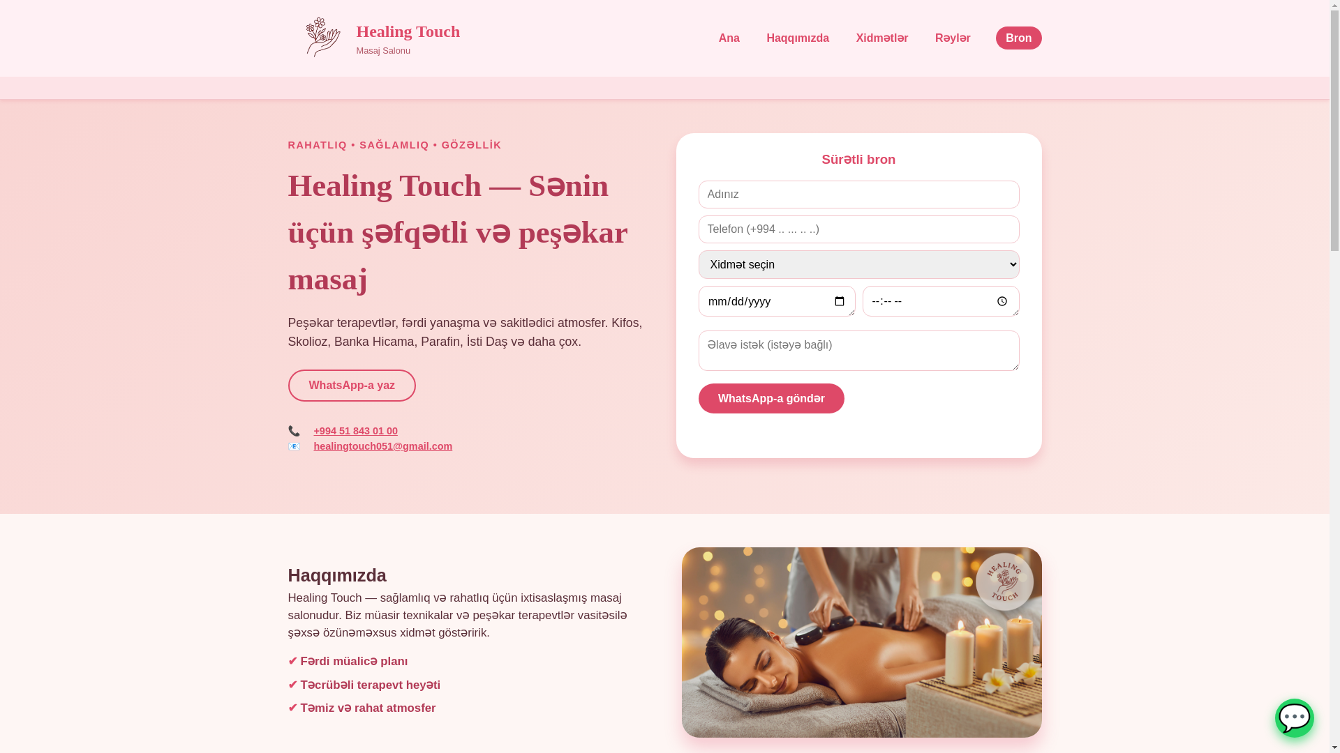website screenshot of https://healingtouch.az/