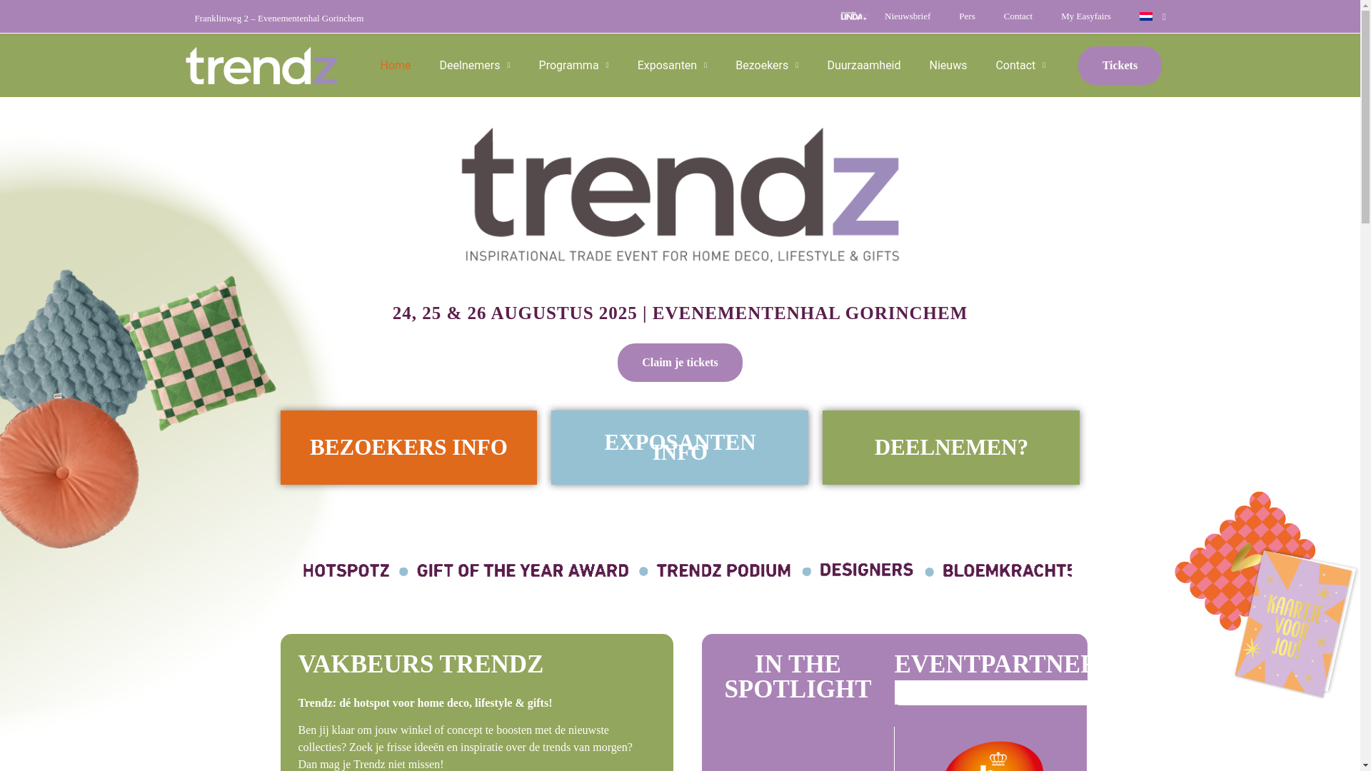 website screenshot of https://trendzvakbeurzen.nl
