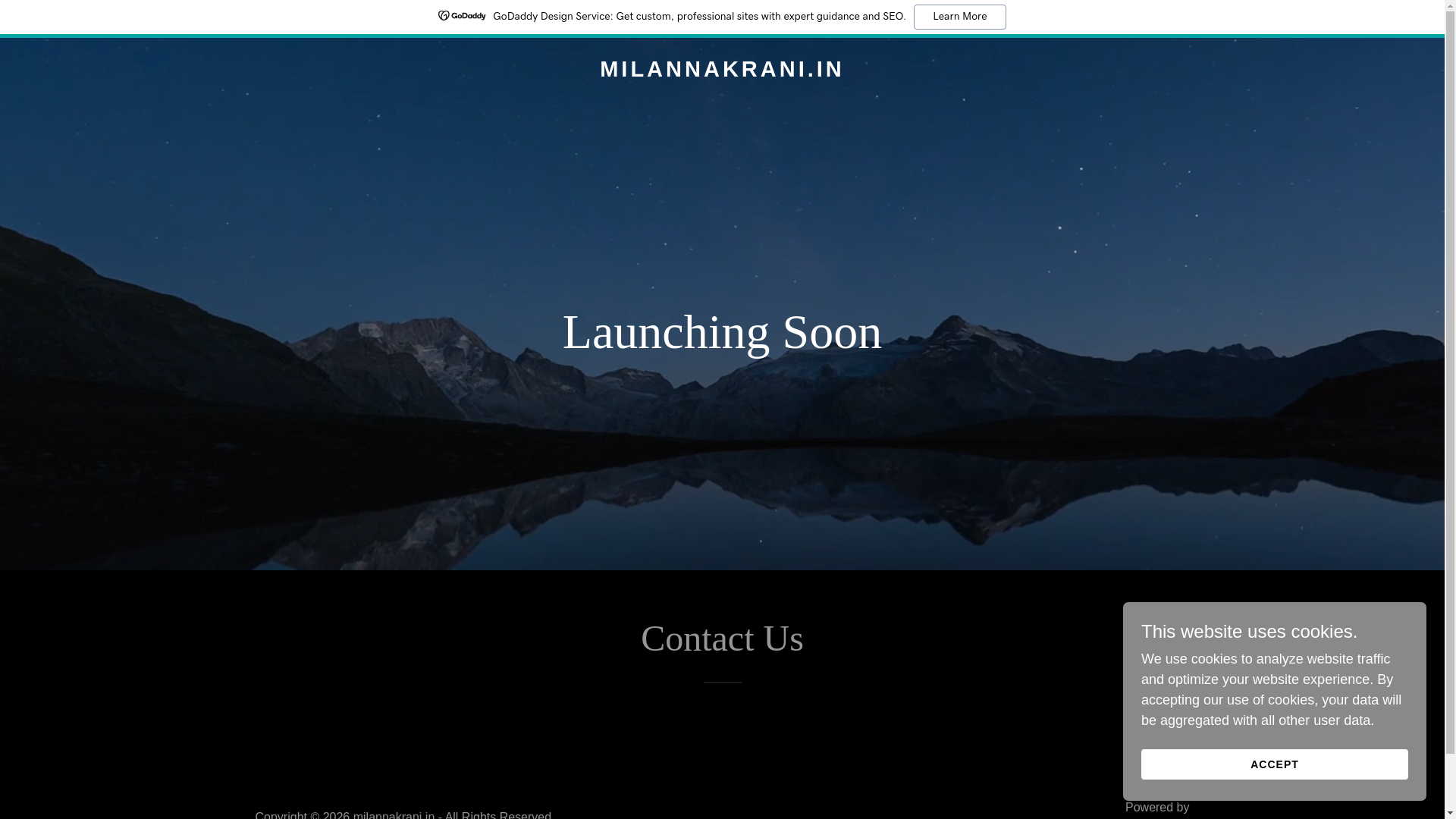 website screenshot of https://milannakrani.in/