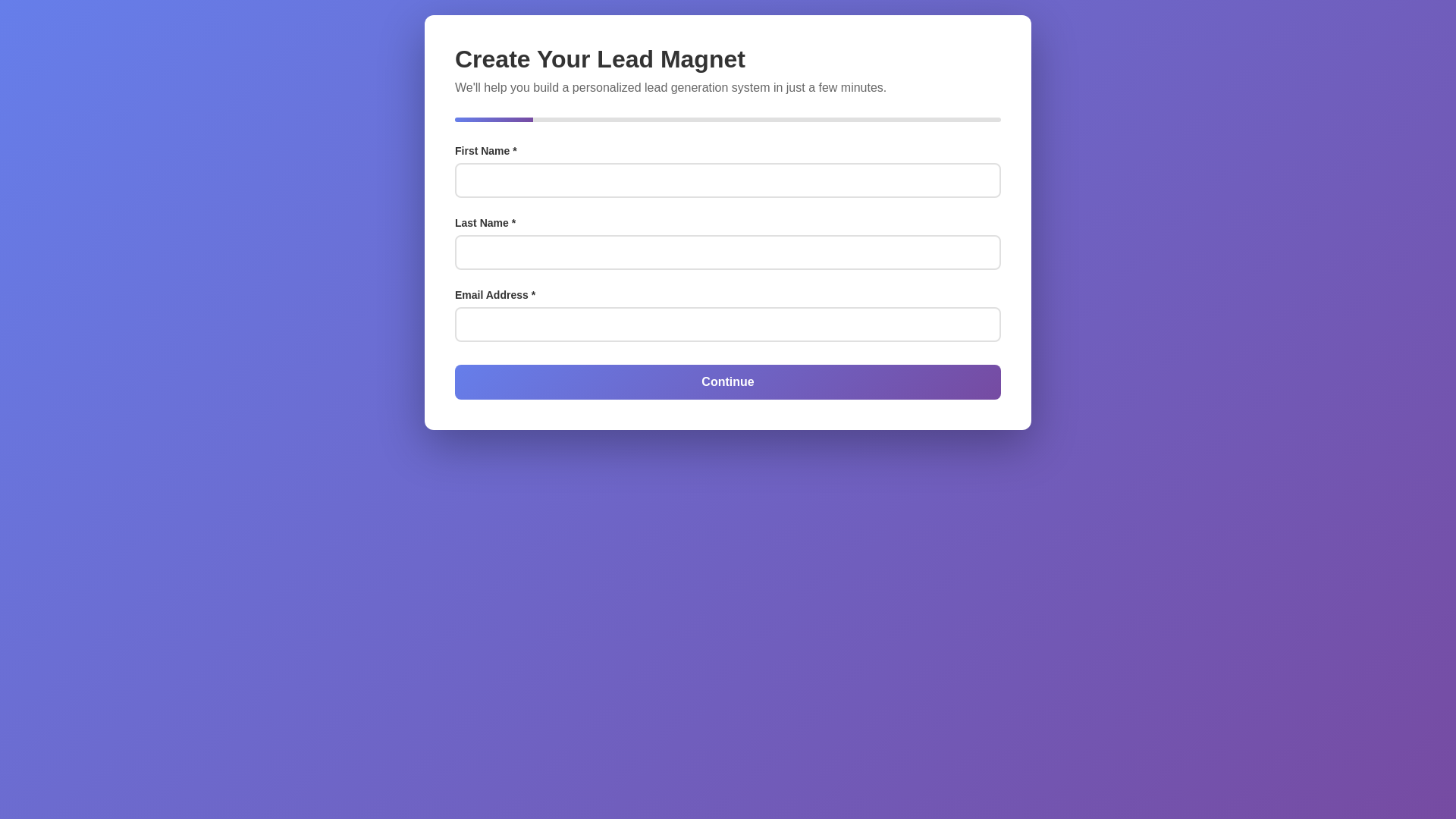 website screenshot of https://lead-magnet-frontend.pages.dev/