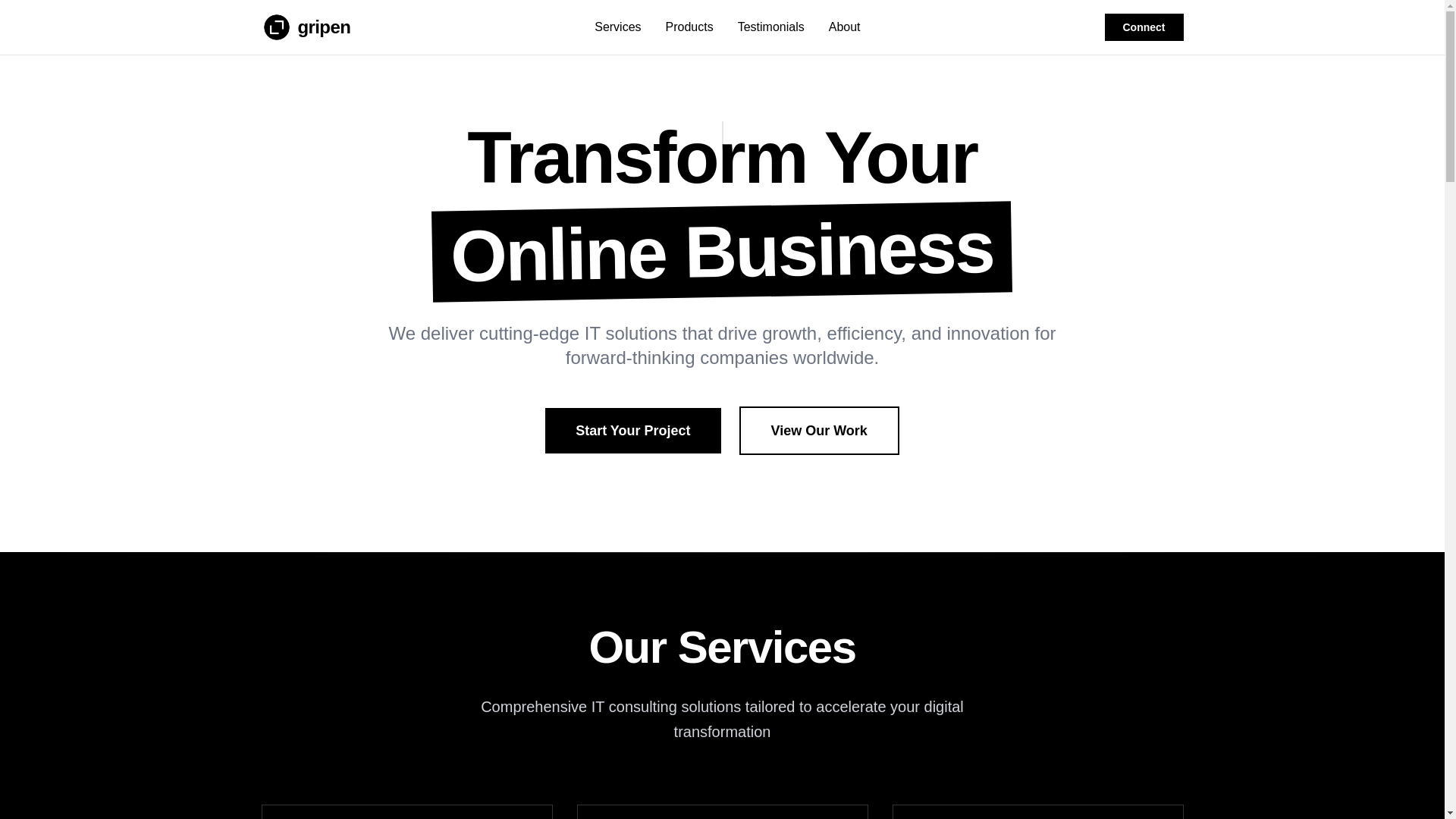 website screenshot of https://gripenventures.pages.dev/