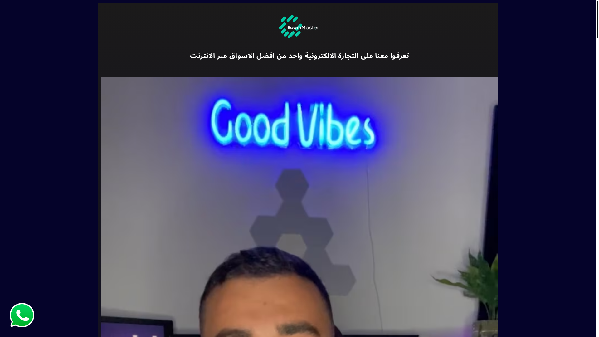 website screenshot of https://ecommasterar.com/
