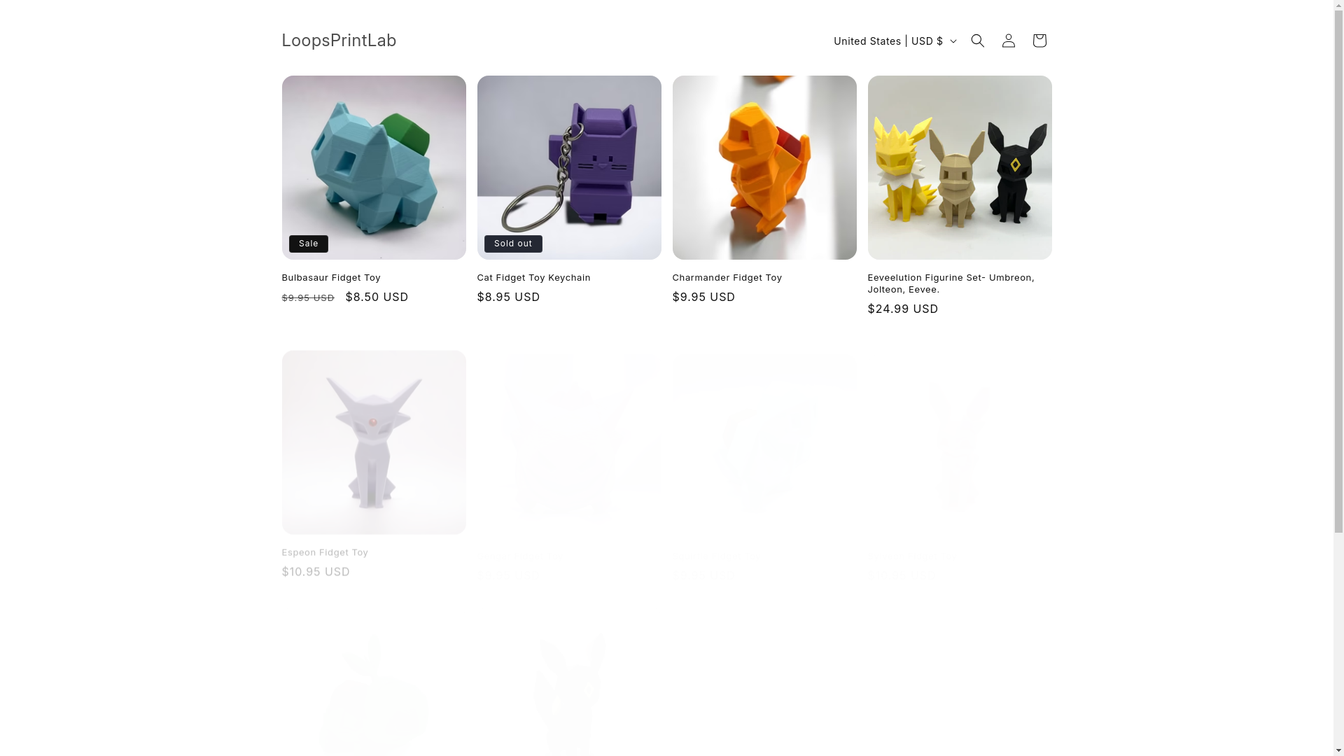 website screenshot of https://loopsprintlab.shop/
