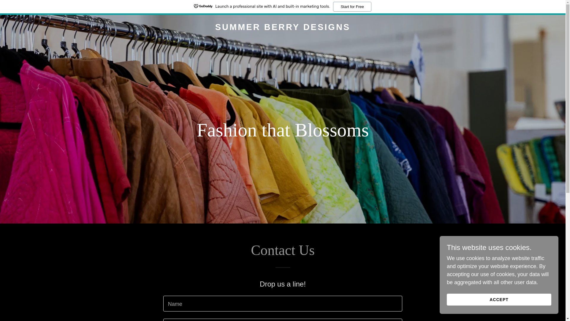 website screenshot of https://summerberrydesigns.com/