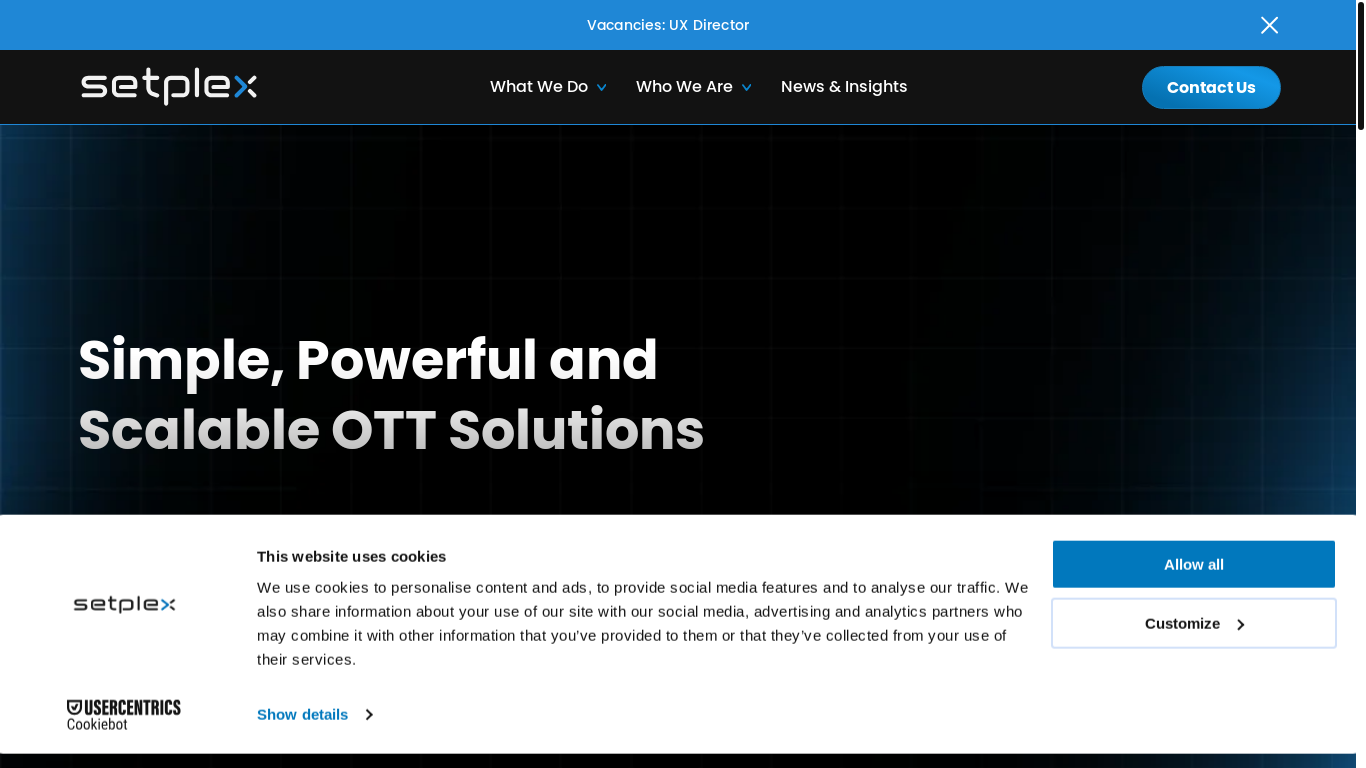 website screenshot of https://setplex.com/