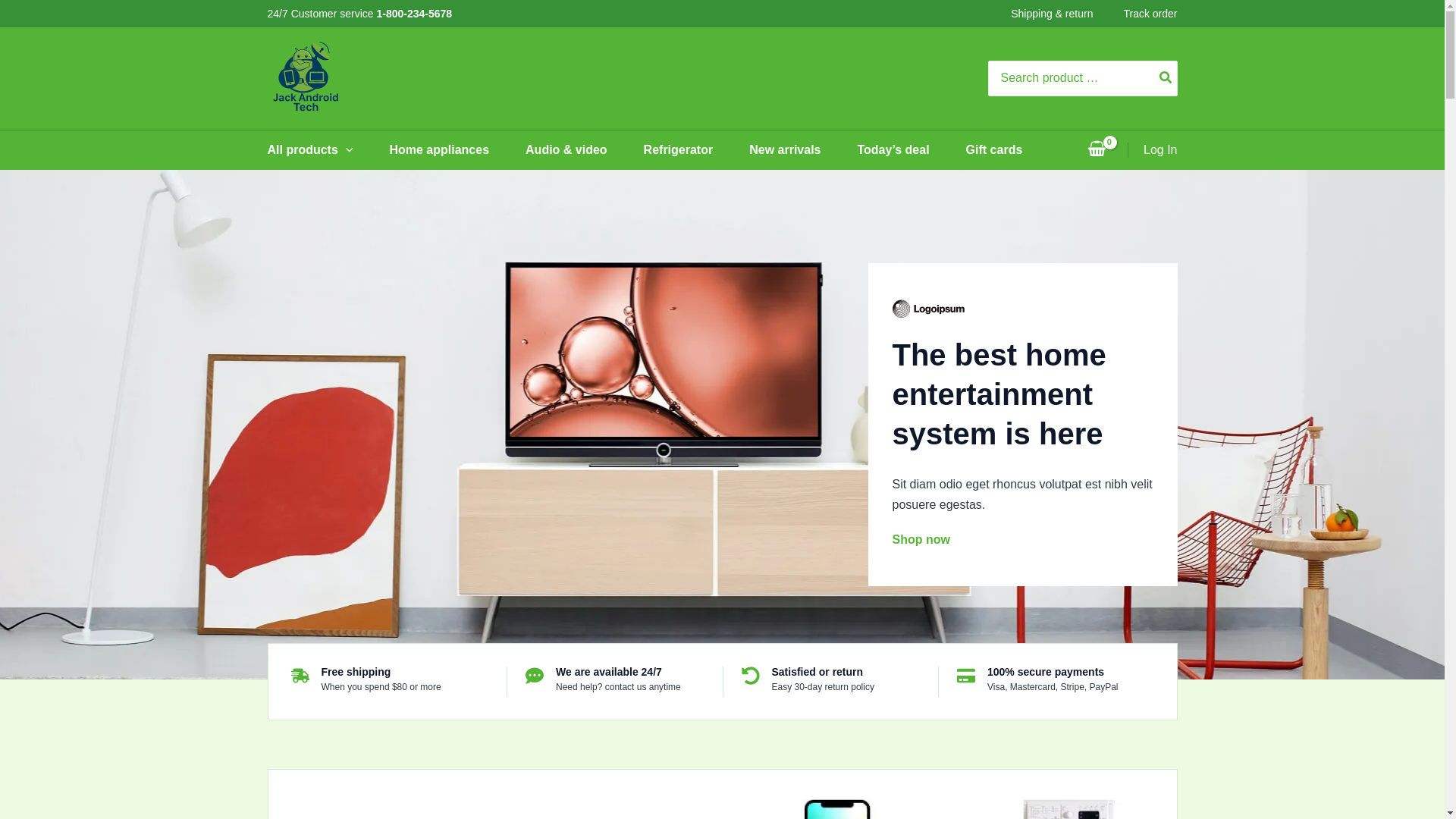 website screenshot of https://jackandroiidtech.com/