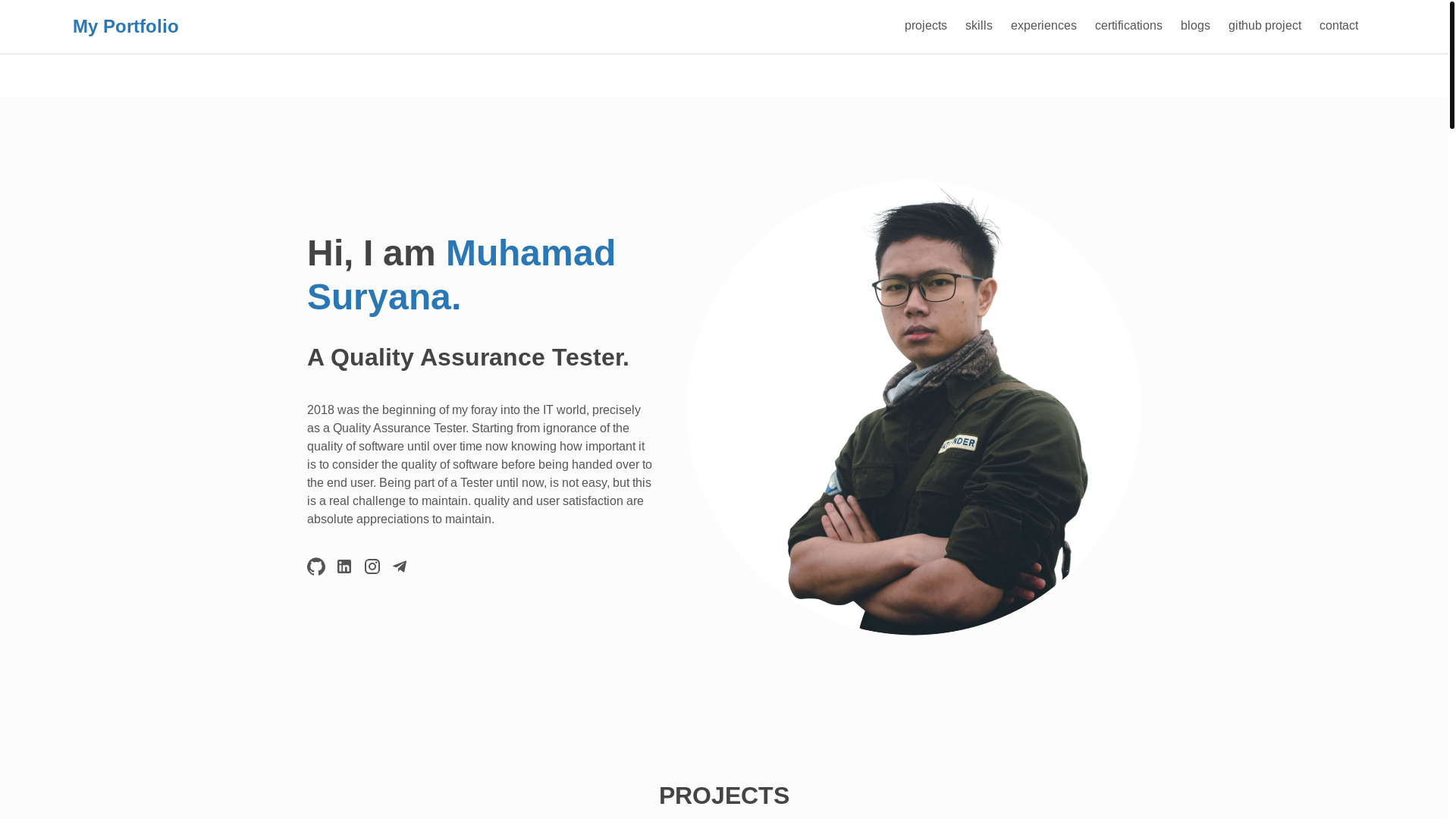 website screenshot of https://msuryana-portfolio.pages.dev/