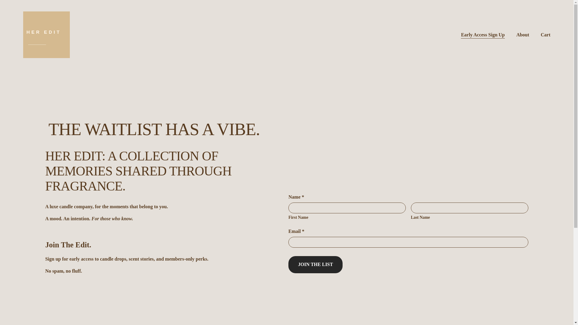 website screenshot of https://hereditcandle.com/