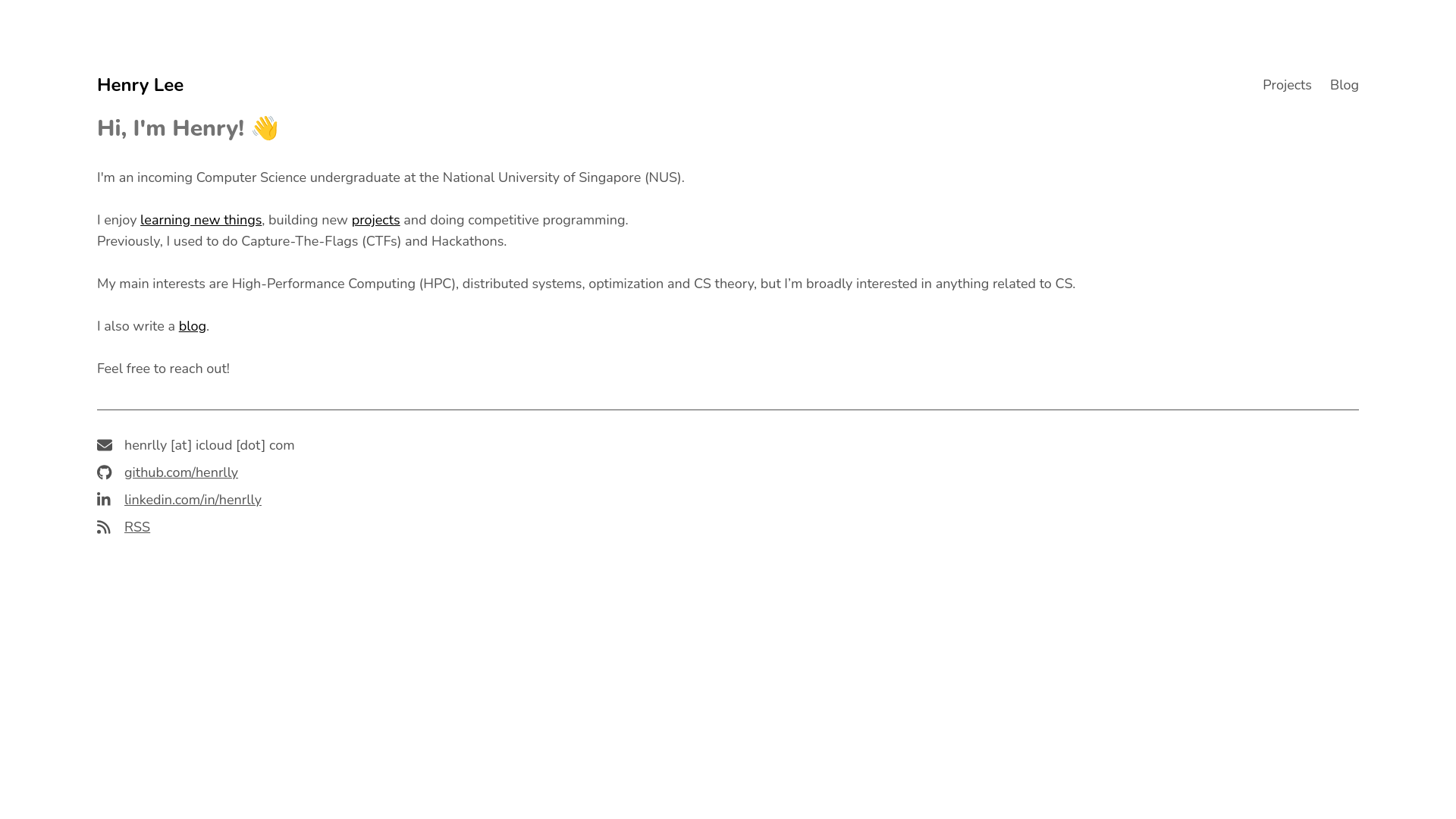 website screenshot of https://henrlly.com/