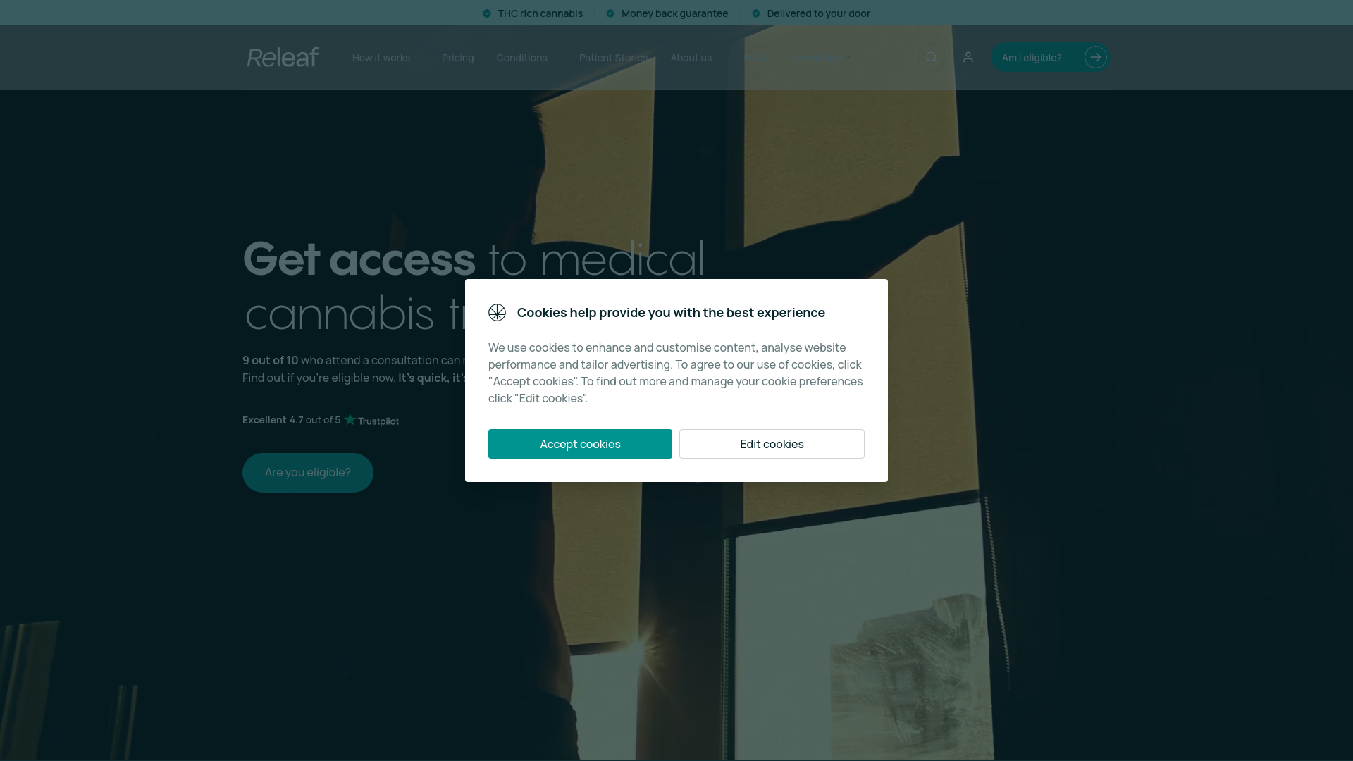 website screenshot of https://releaf.co.uk/